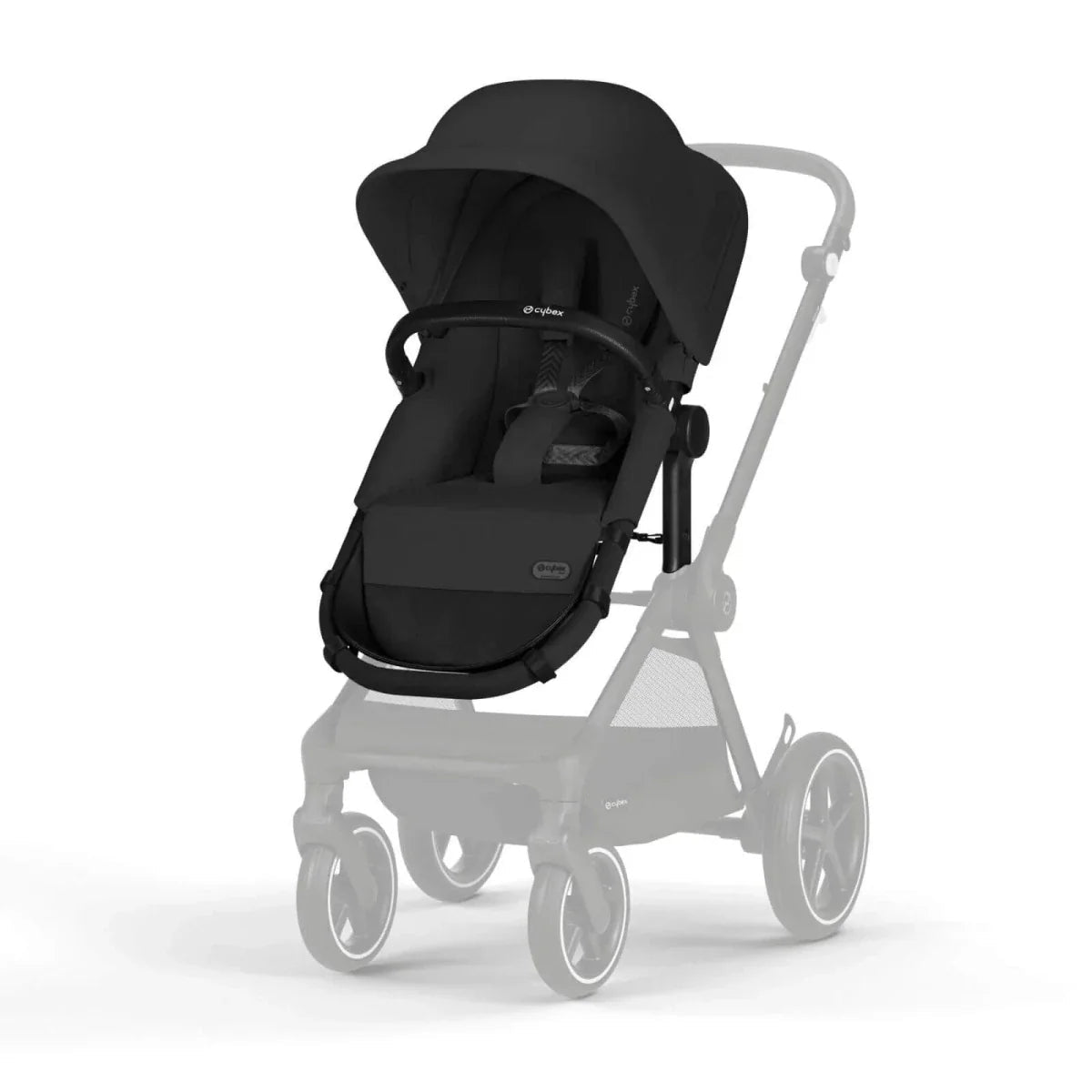 Cybex EOS Lux Silver 2-in-1 Pushchair - Moon Black | Luxury Home Accessories | Heulog Glow