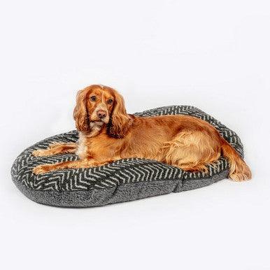 Danish Design Fleece Charcoal Arrows Quilted Mattress Large 33 Inch | Luxury Home Accessories | Heulog Glow