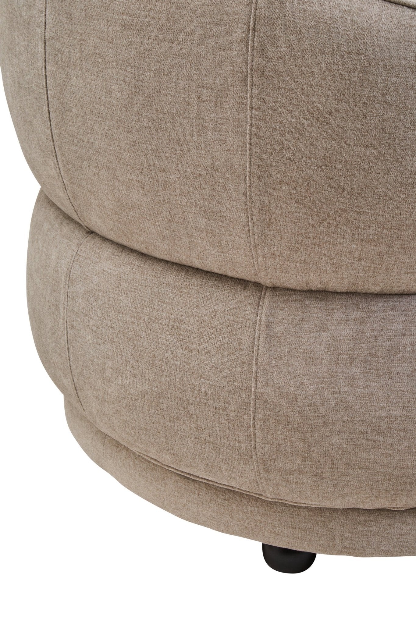 Daphne Taupe Chenille Effect Curved Chair | Luxury Home Accessories | Heulog Glow