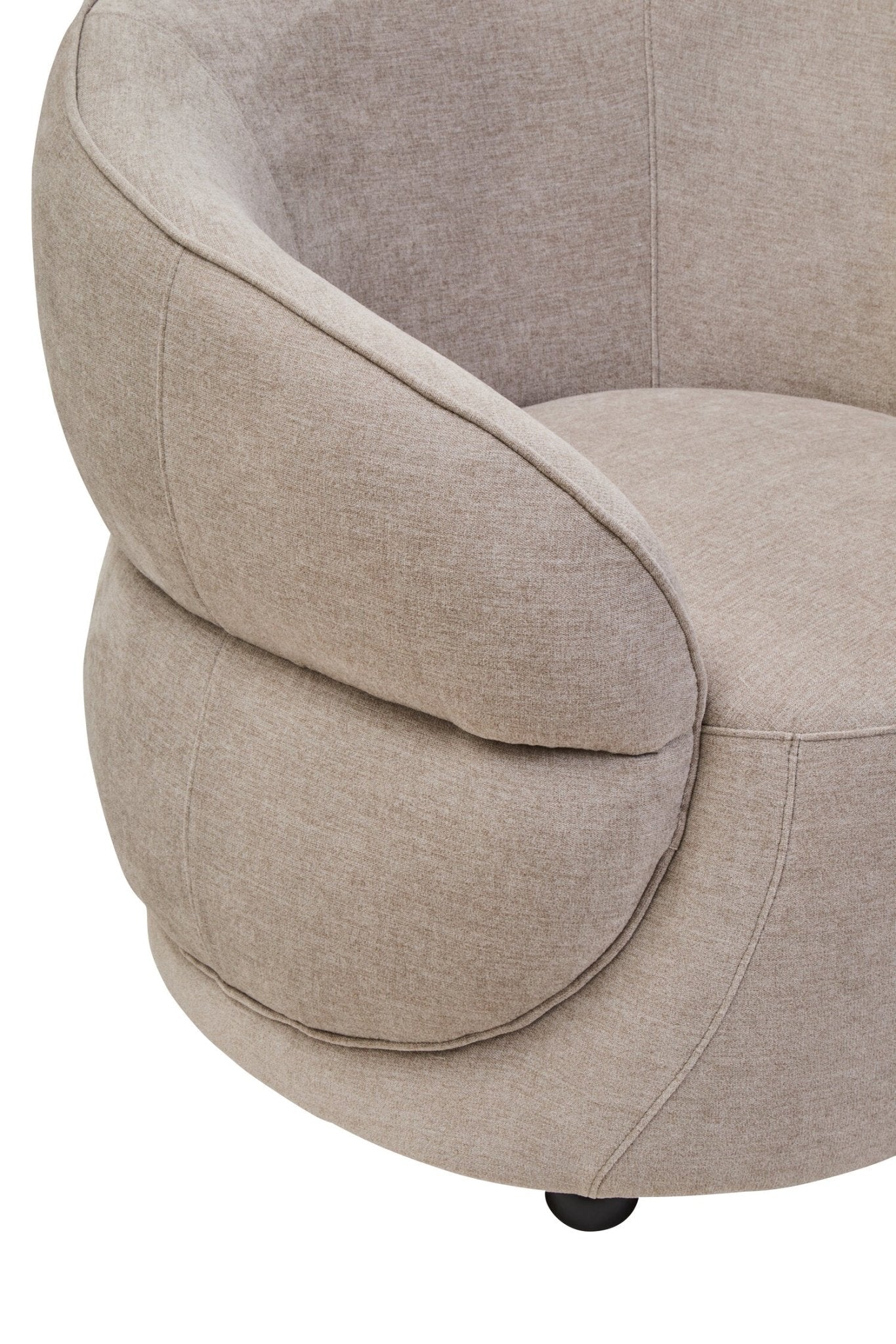 Daphne Taupe Chenille Effect Curved Chair | Luxury Home Accessories | Heulog Glow