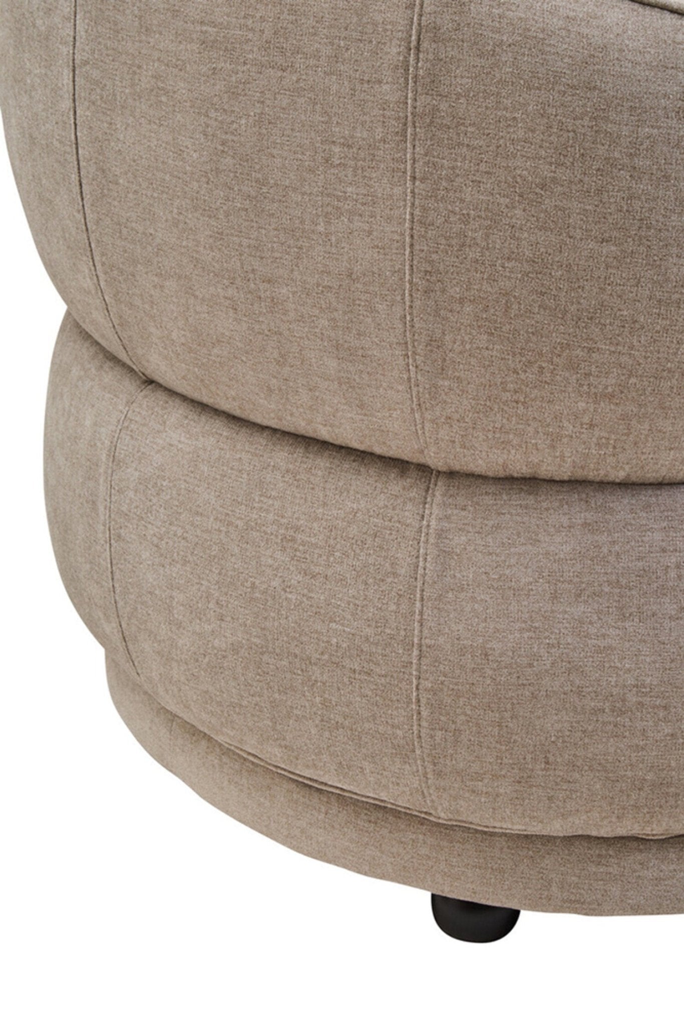 Daphne Taupe Chenille Effect Curved Chair | Luxury Home Accessories | Heulog Glow