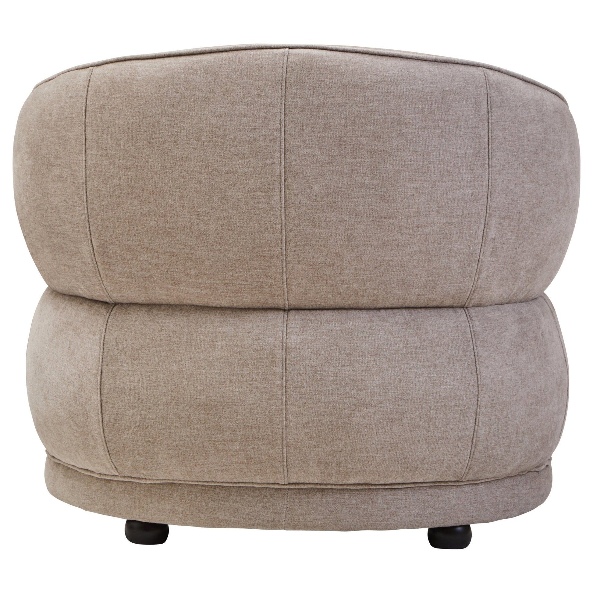 Daphne Taupe Chenille Effect Curved Chair | Luxury Home Accessories | Heulog Glow