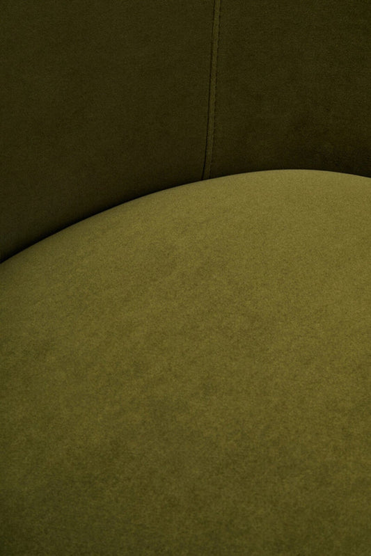 Darla Forest Green Curved Velvet Chair | Luxury Home Accessories | Heulog Glow