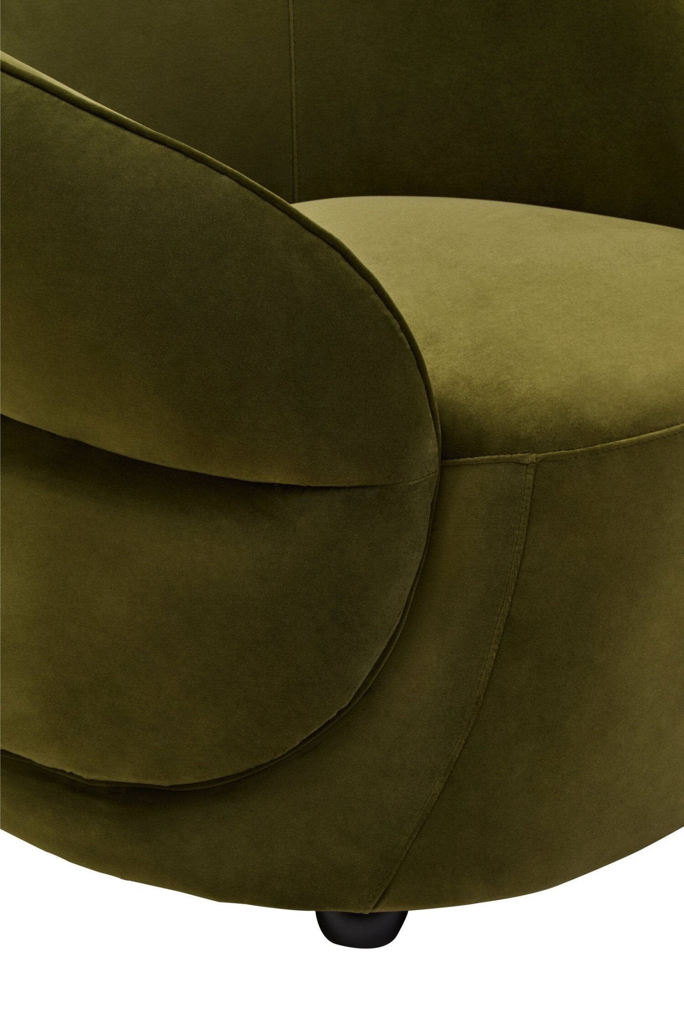Darla Forest Green Curved Velvet Chair | Luxury Home Accessories | Heulog Glow