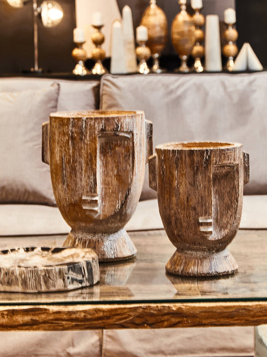 Darnell Large Rustic Face Planter | Luxury Home Accessories | Heulog Glow