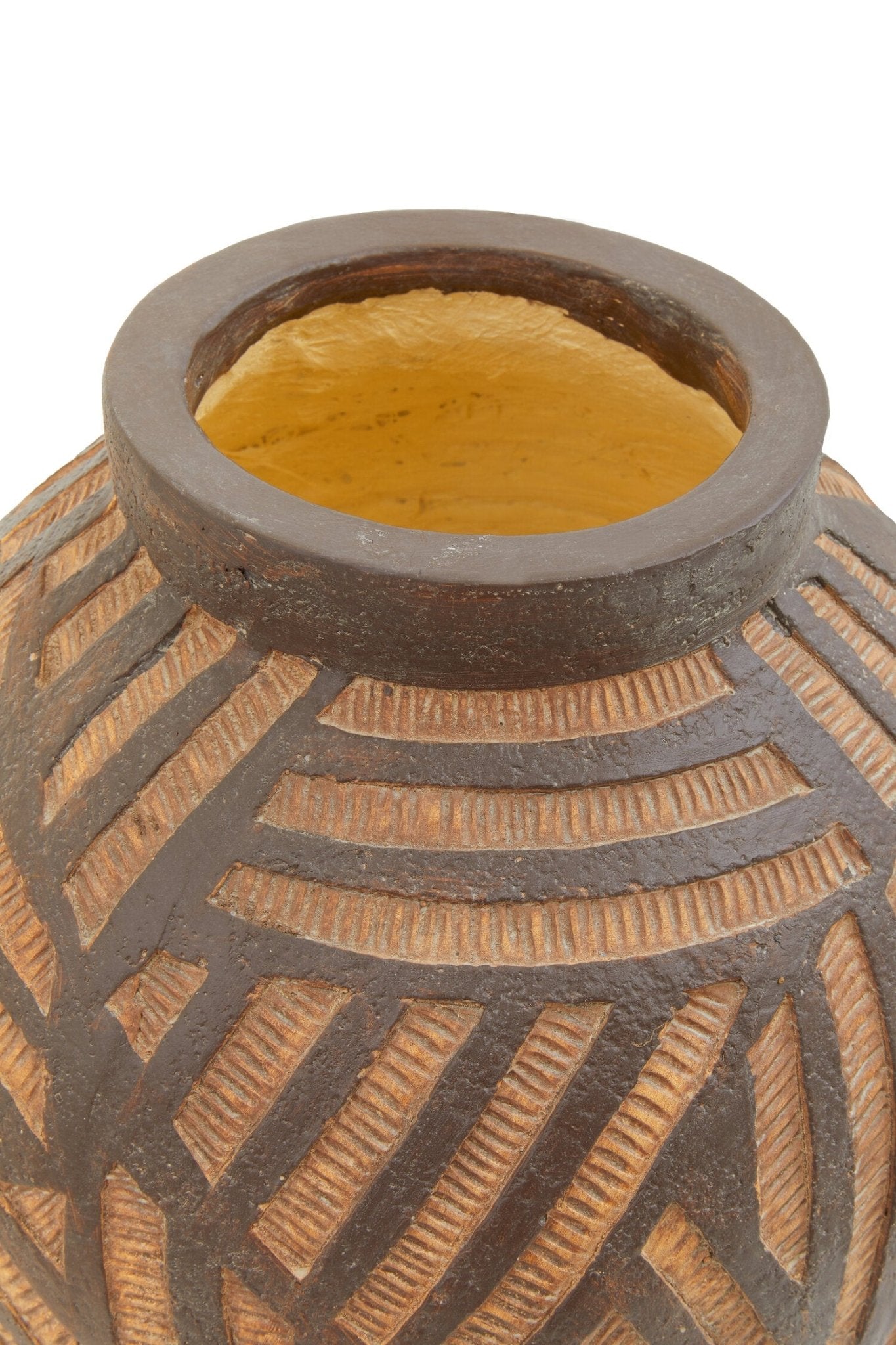 Darnell Round Brown Vase | Luxury Home Accessories | Heulog Glow