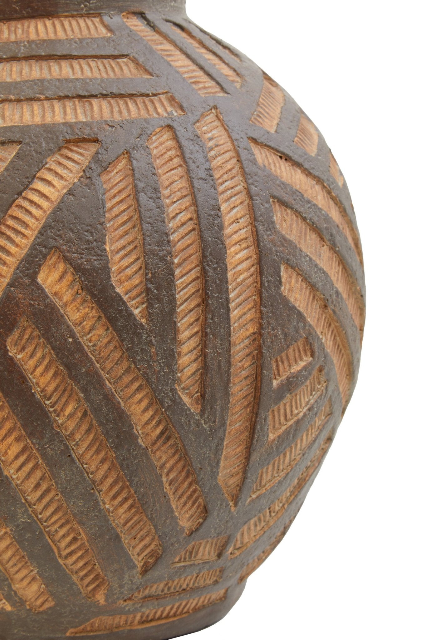 Darnell Round Brown Vase | Luxury Home Accessories | Heulog Glow