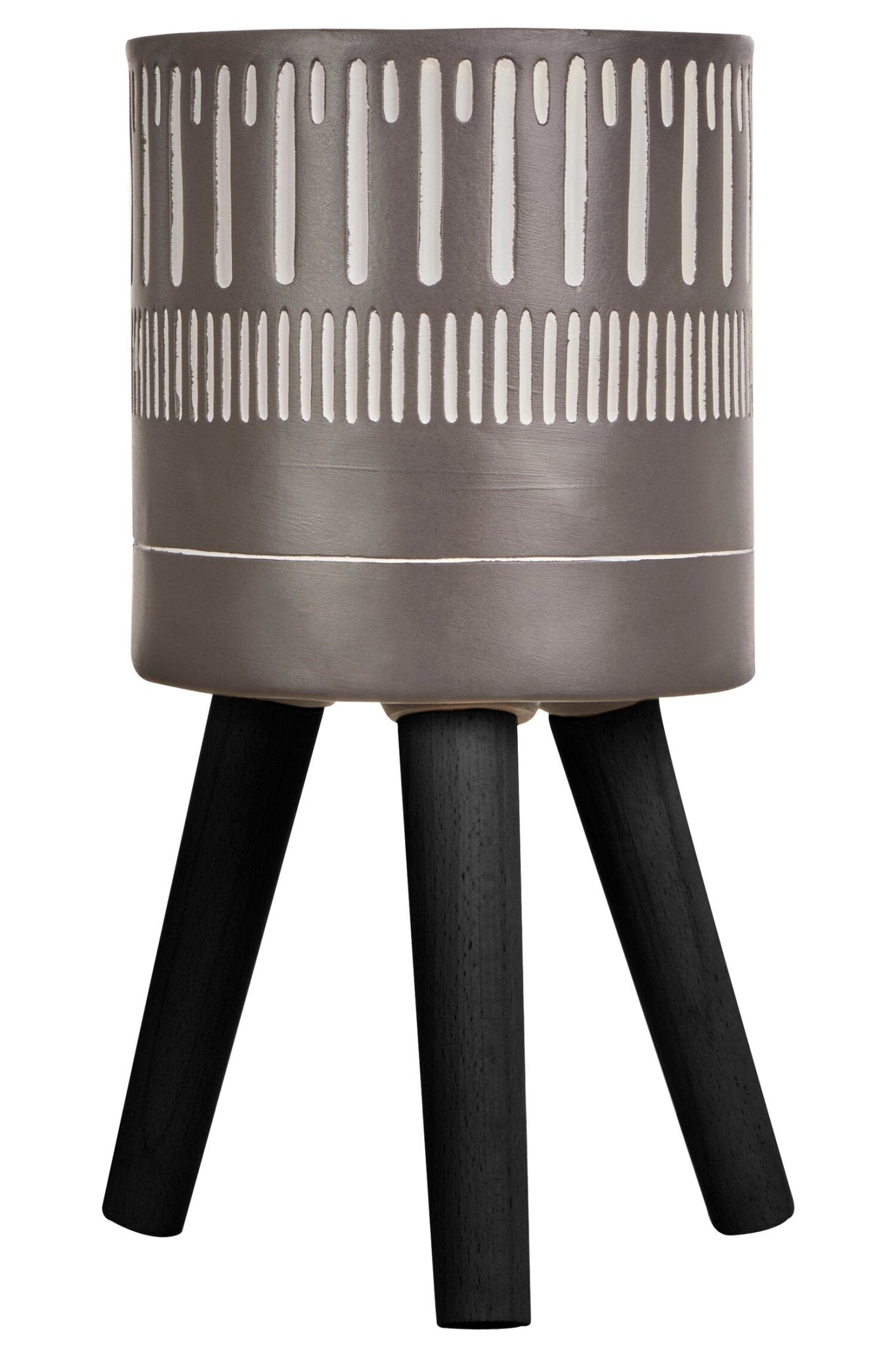 Darnell Small Black And White Finish Planter | Luxury Home Accessories | Heulog Glow