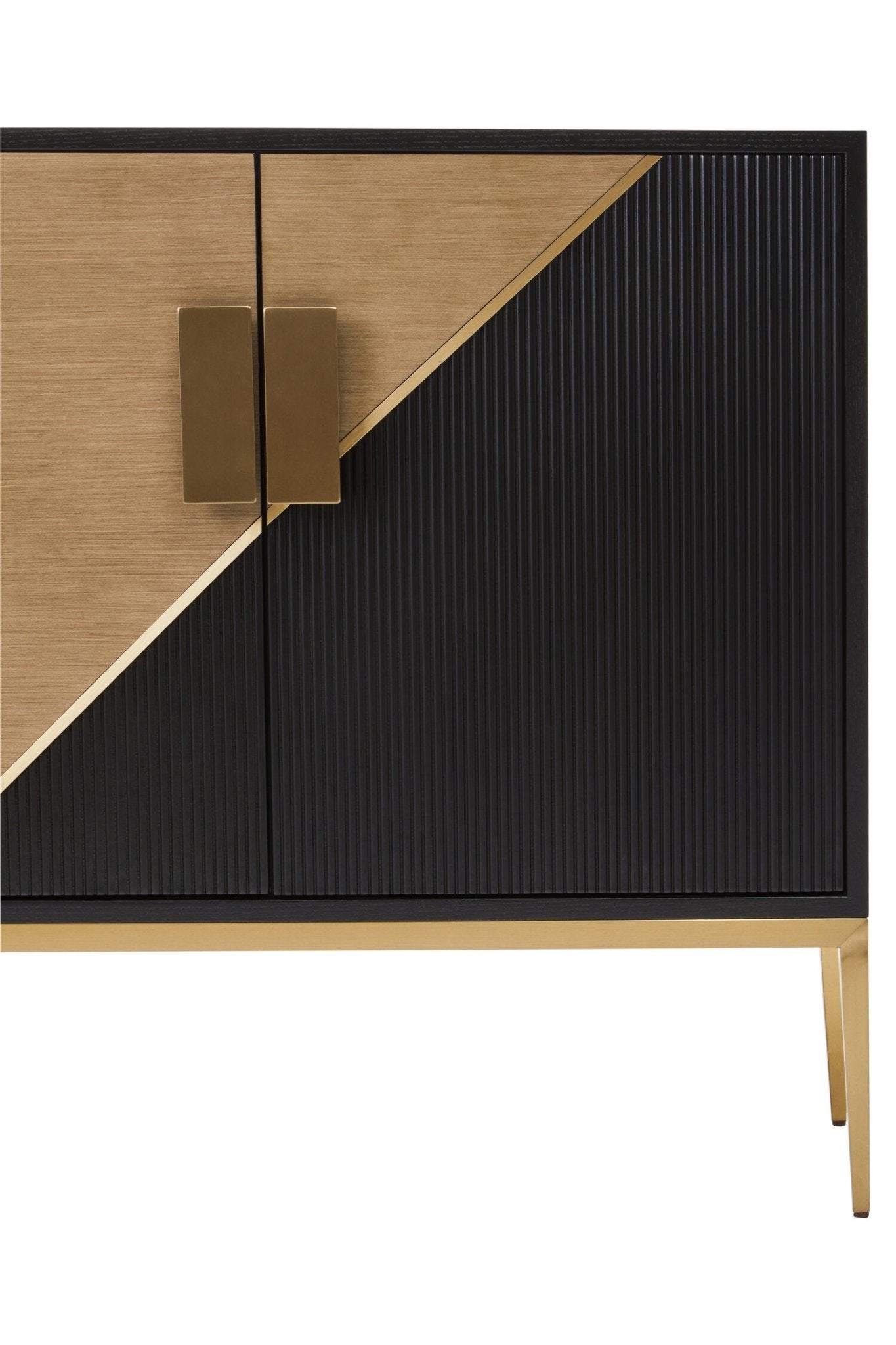 Davoli Black and Gold Two Door Sideboard | Luxury Home Accessories | Heulog Glow