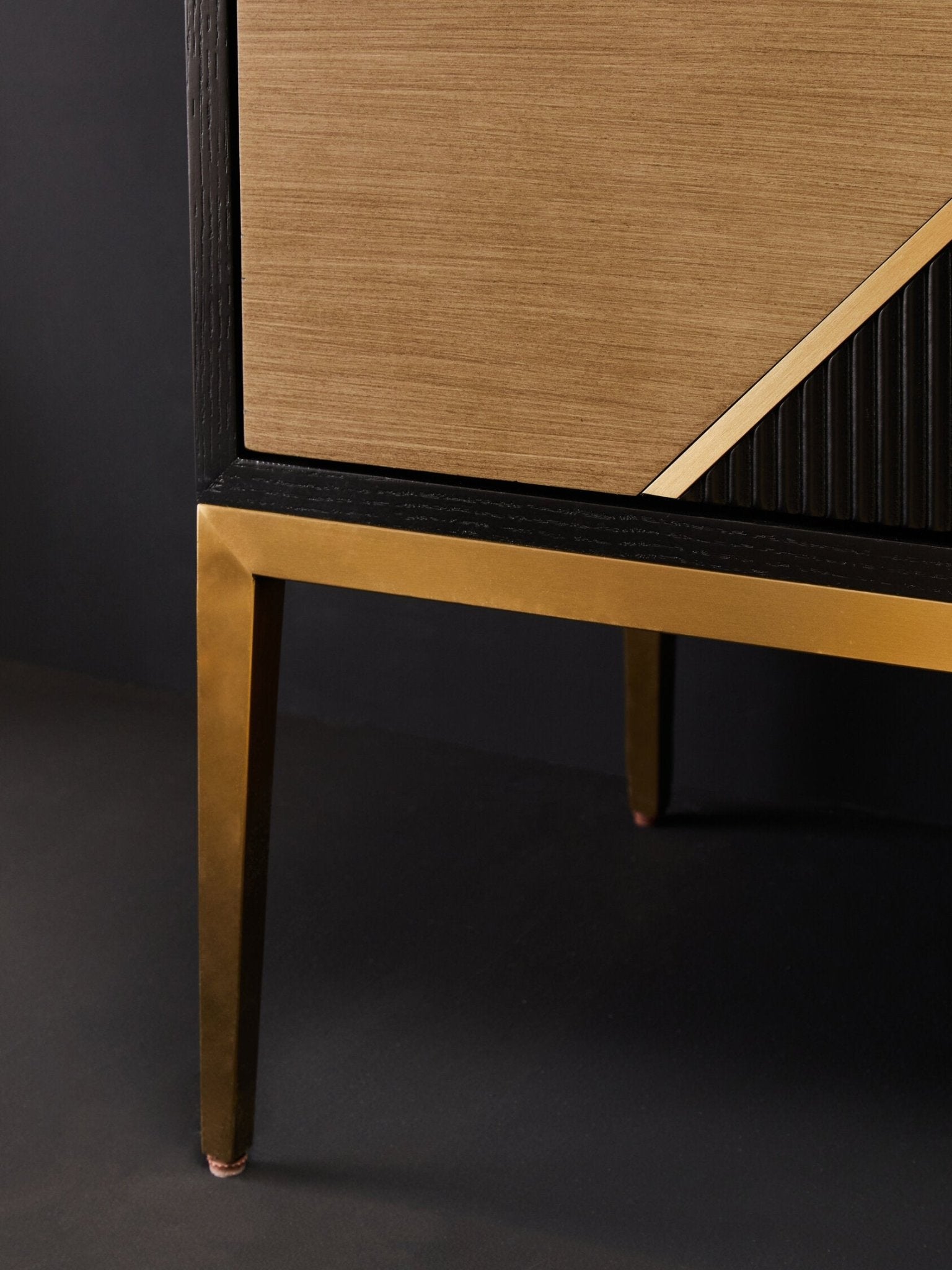 Davoli Black and Gold Two Door Sideboard | Luxury Home Accessories | Heulog Glow