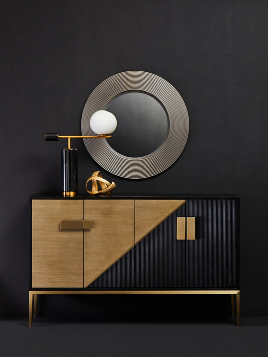 Davoli Black And Grey Sideboard | Luxury Home Accessories | Heulog Glow
