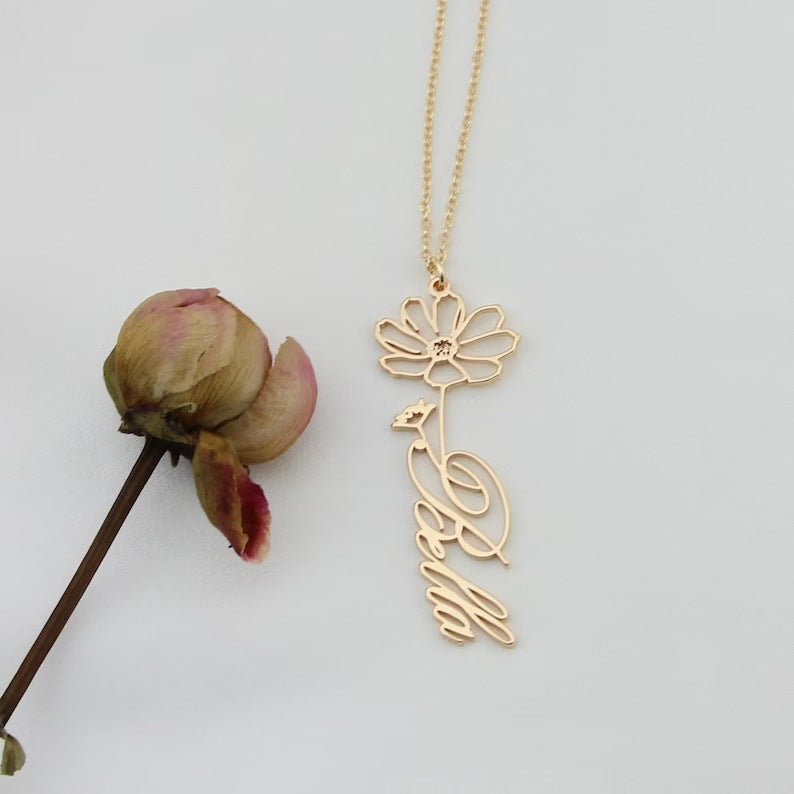 December Constellation Necklace Flower Name Necklace Customization | Luxury Home Accessories | Heulog Glow
