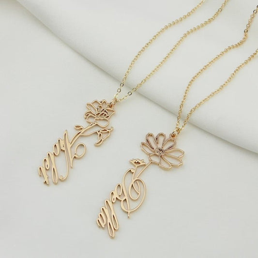 December Constellation Necklace Flower Name Necklace Customization | Luxury Home Accessories | Heulog Glow