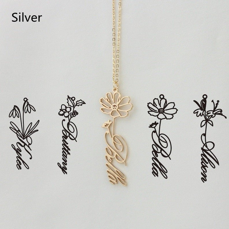 December Constellation Necklace Flower Name Necklace Customization | Luxury Home Accessories | Heulog Glow
