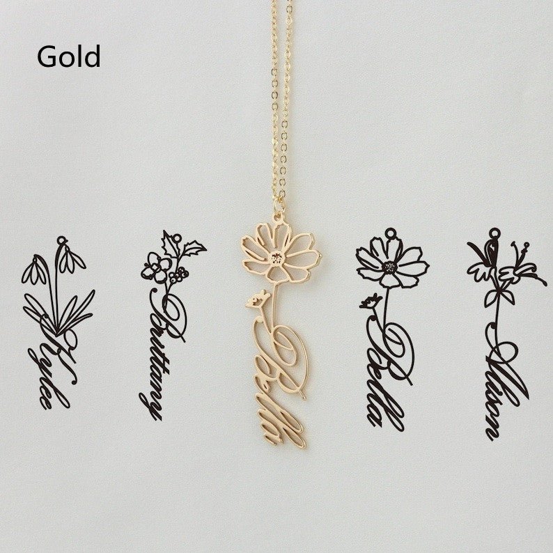 December Constellation Necklace Flower Name Necklace Customization | Luxury Home Accessories | Heulog Glow