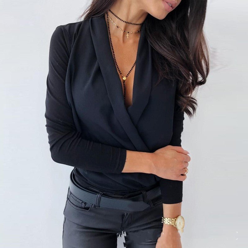 Deep V-neck shirt | Luxury Home Accessories | Heulog Glow