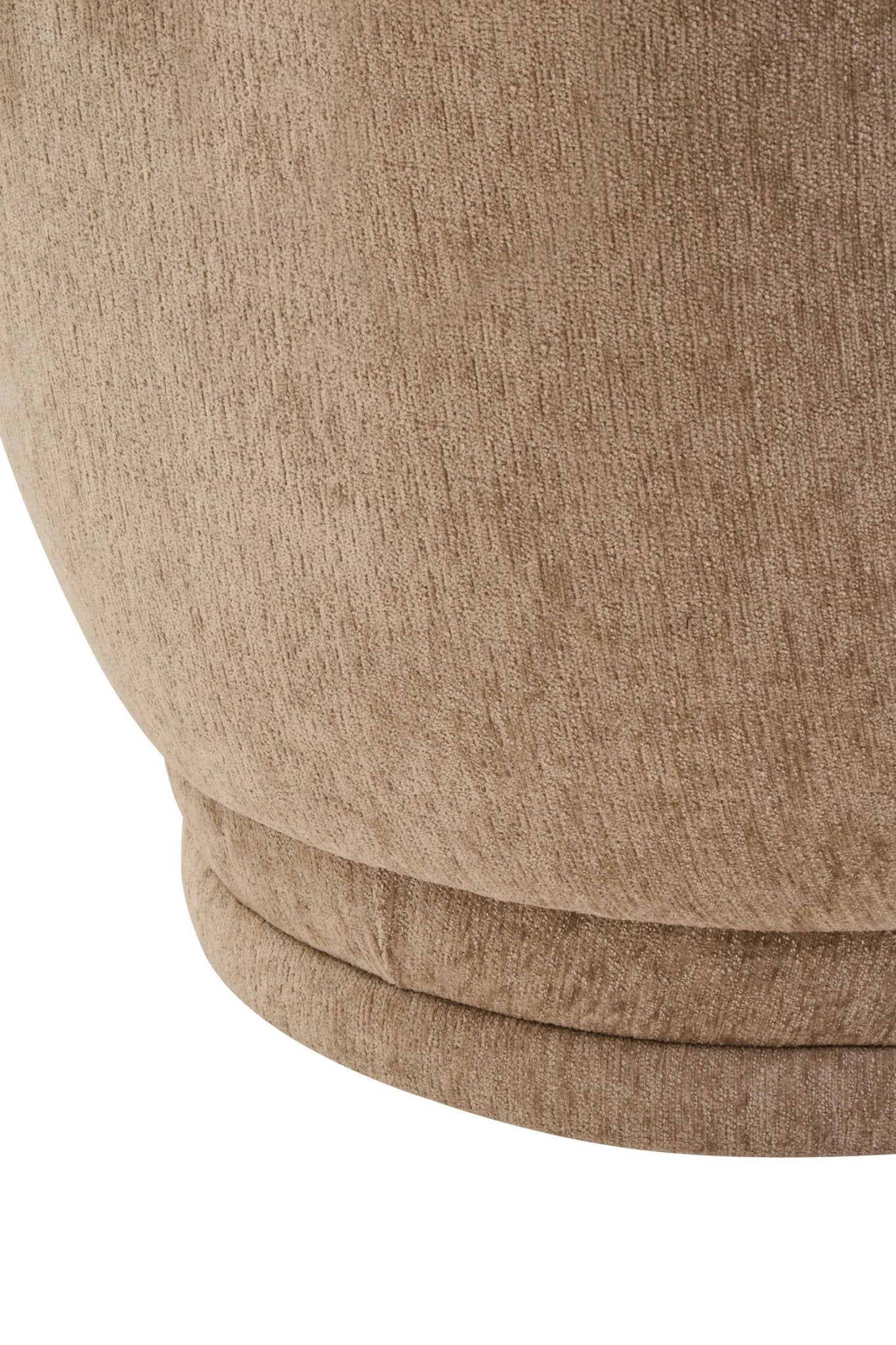 Delray Deep Stone Chenille Curved Chair | Luxury Home Accessories | Heulog Glow