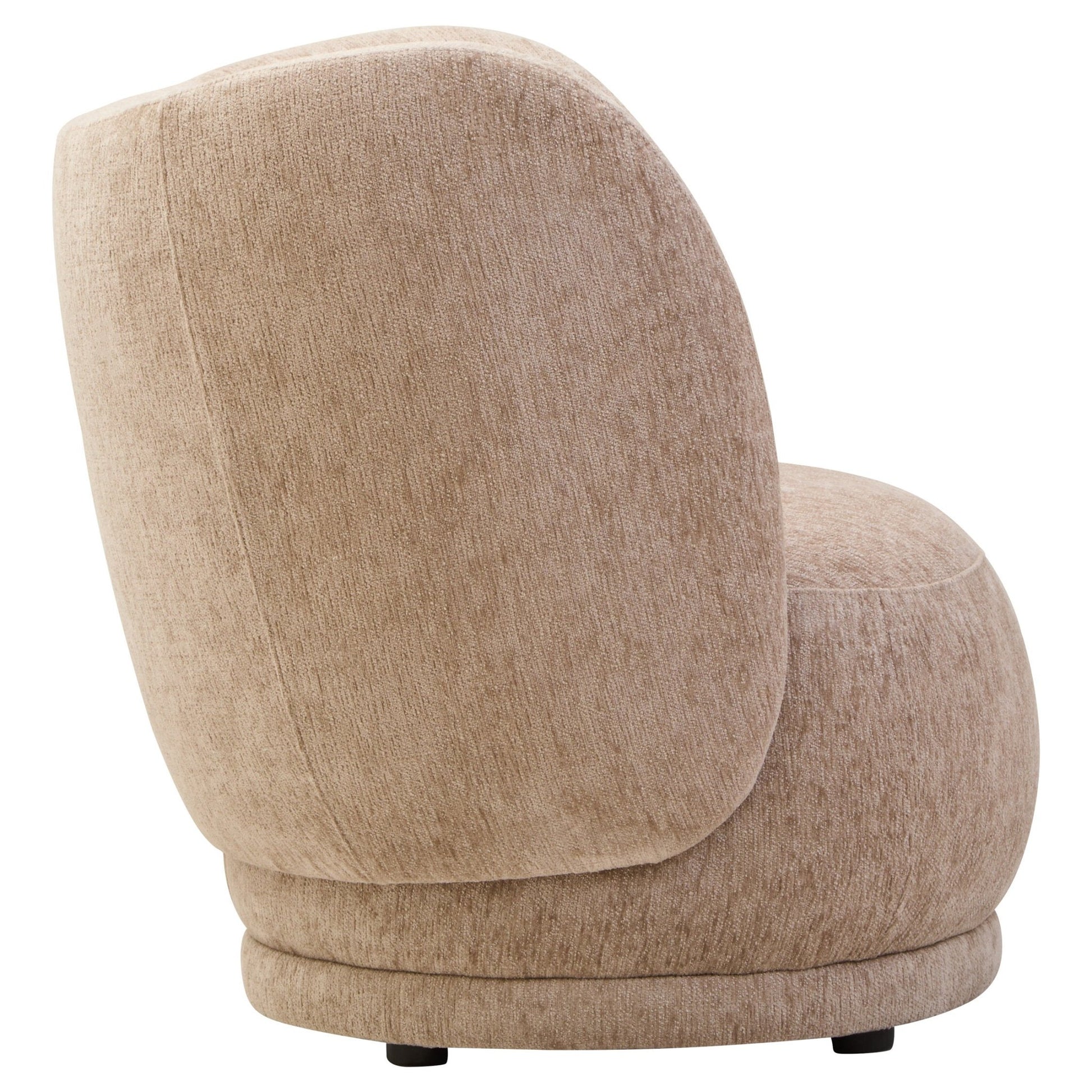 Delray Deep Stone Chenille Curved Chair | Luxury Home Accessories | Heulog Glow