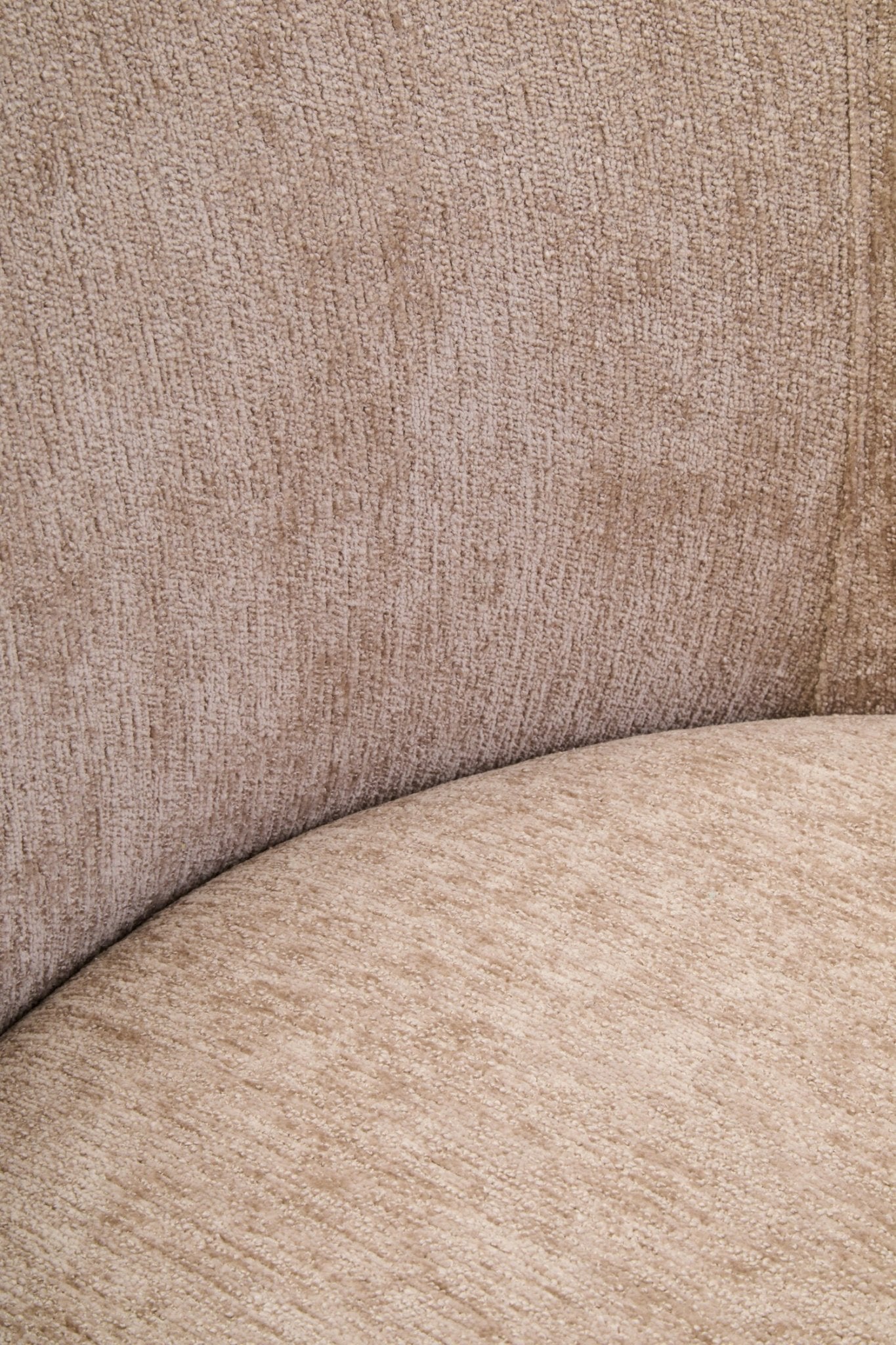 Delray Deep Stone Chenille Curved Chair | Luxury Home Accessories | Heulog Glow