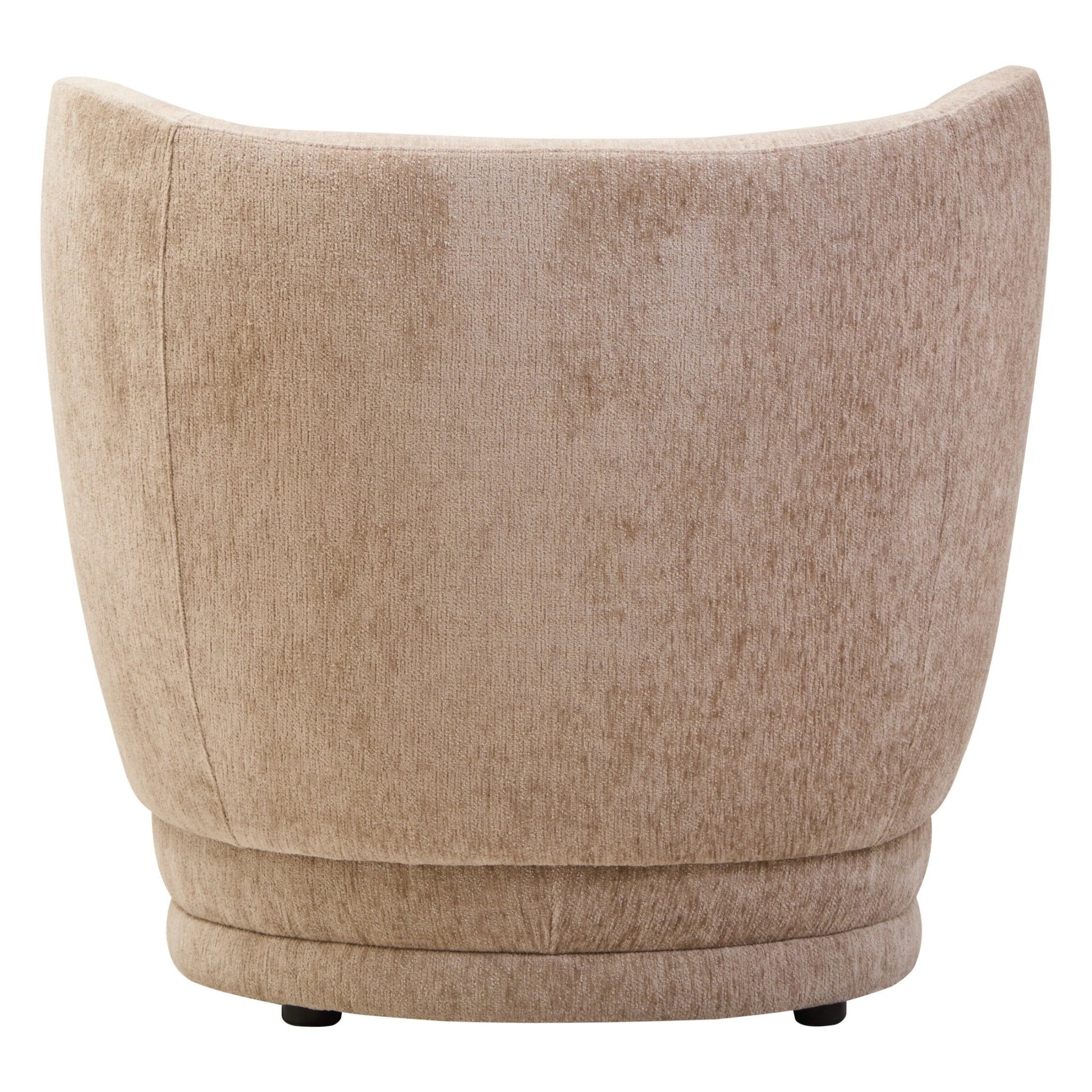 Delray Deep Stone Chenille Curved Chair | Luxury Home Accessories | Heulog Glow