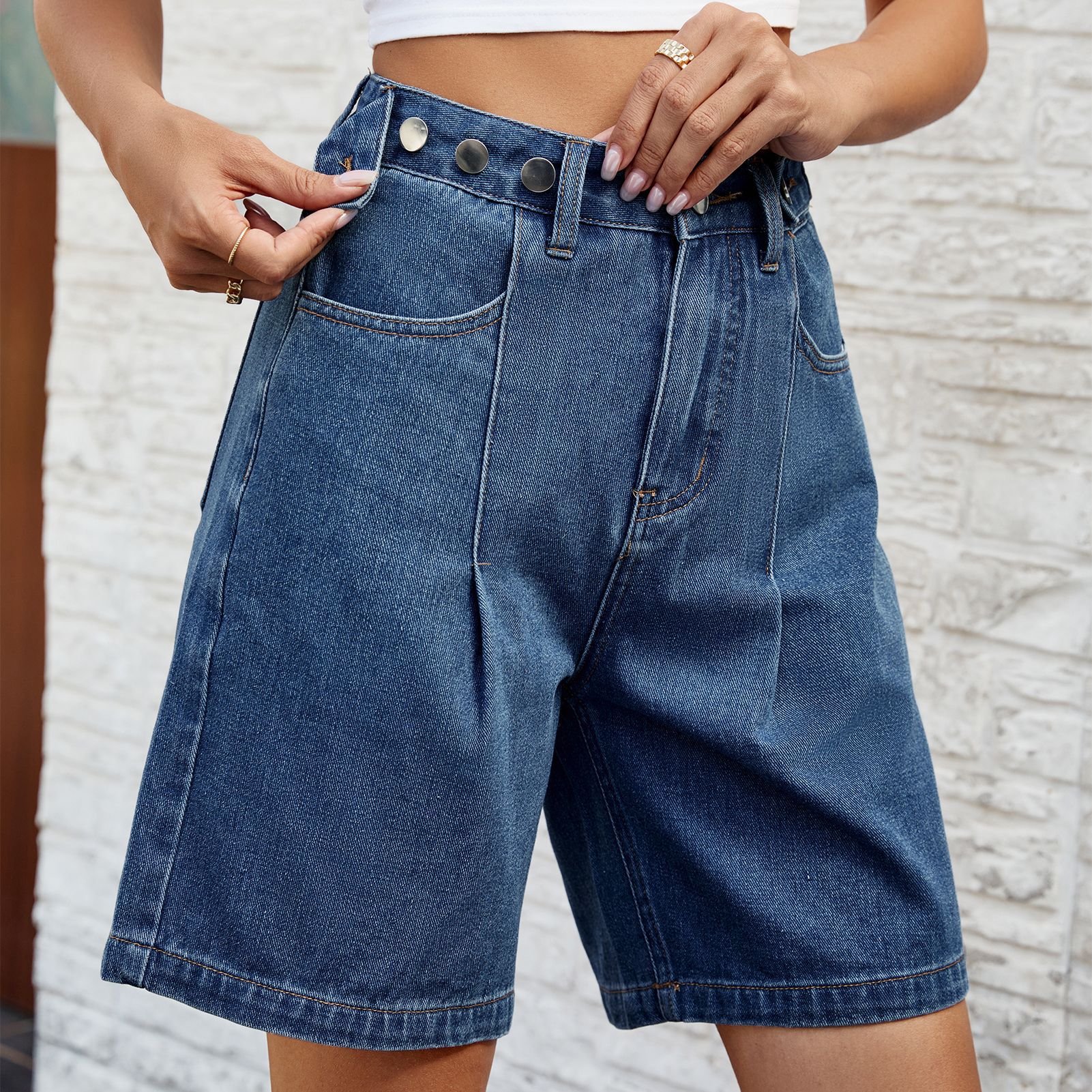 Denim Shorts With Waist Adjustable Design Fashion Summer Pants For Women | Luxury Home Accessories | Heulog Glow