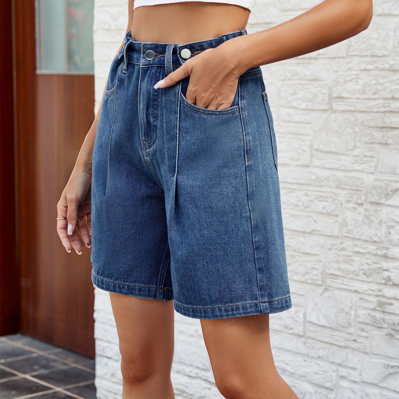 Denim Shorts With Waist Adjustable Design Fashion Summer Pants For Women | Luxury Home Accessories | Heulog Glow
