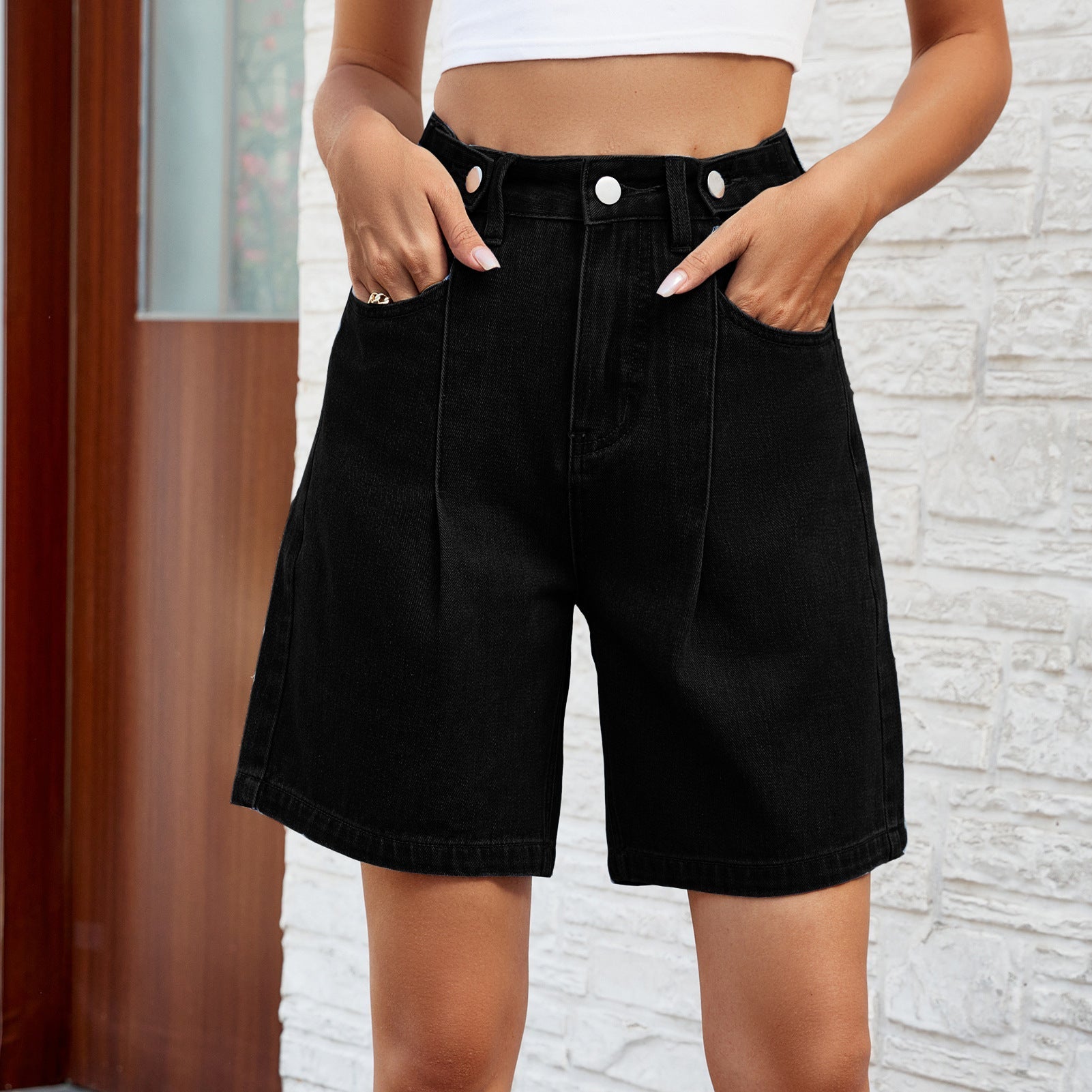 Denim Shorts With Waist Adjustable Design Fashion Summer Pants For Women | Luxury Home Accessories | Heulog Glow
