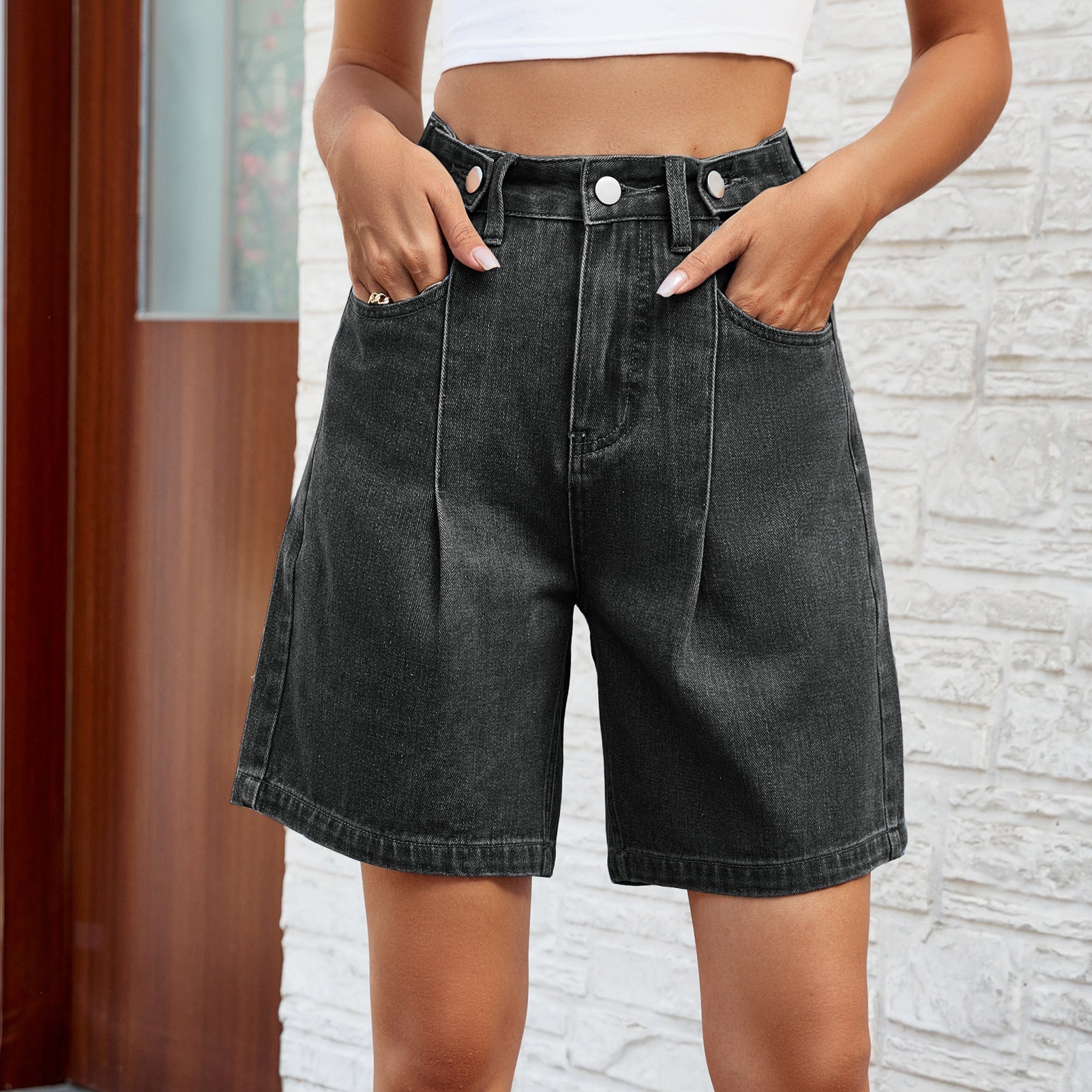 Denim Shorts With Waist Adjustable Design Fashion Summer Pants For Women | Luxury Home Accessories | Heulog Glow