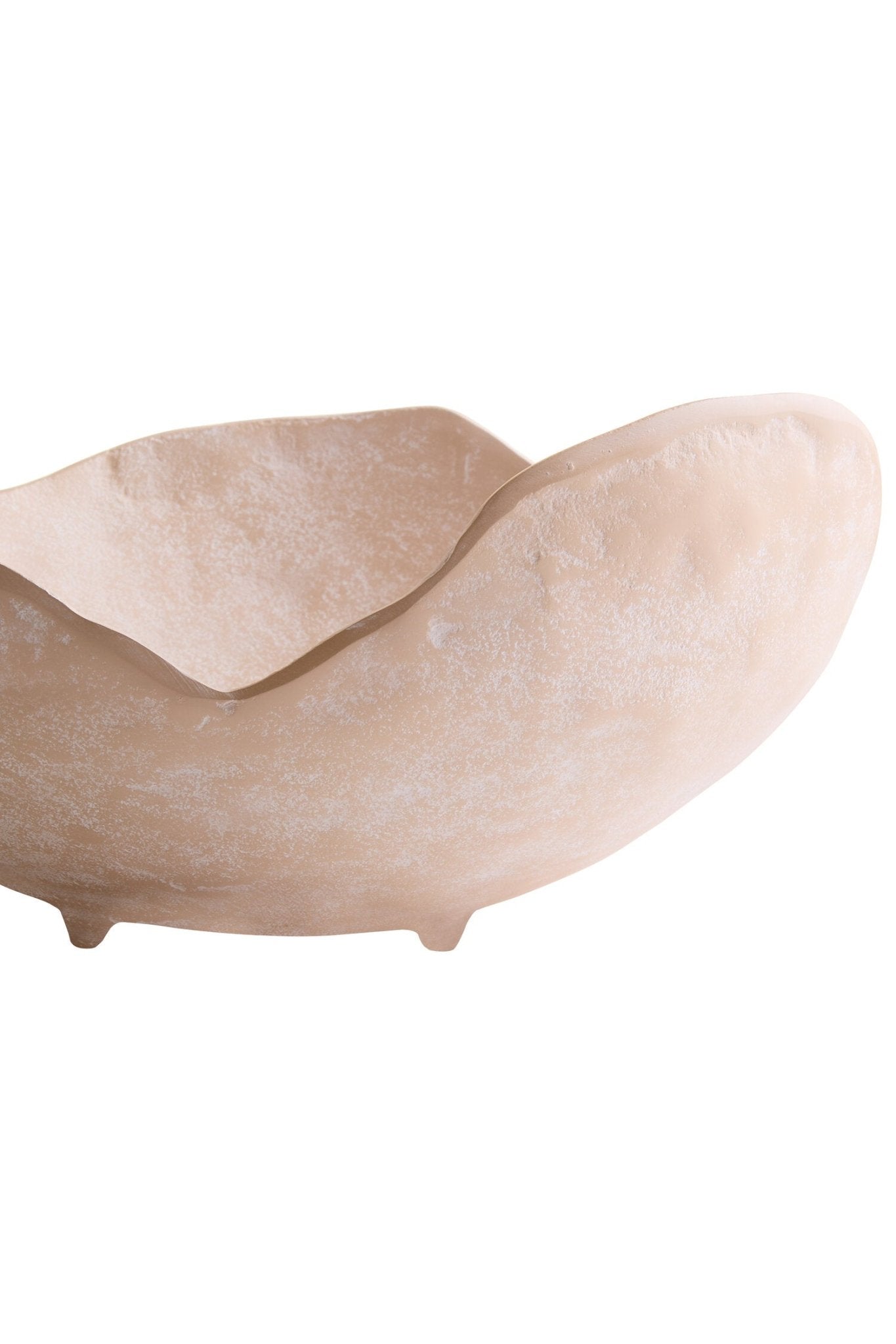 Densita Large Textured Beige Whitewash Bowl | Luxury Home Accessories | Heulog Glow