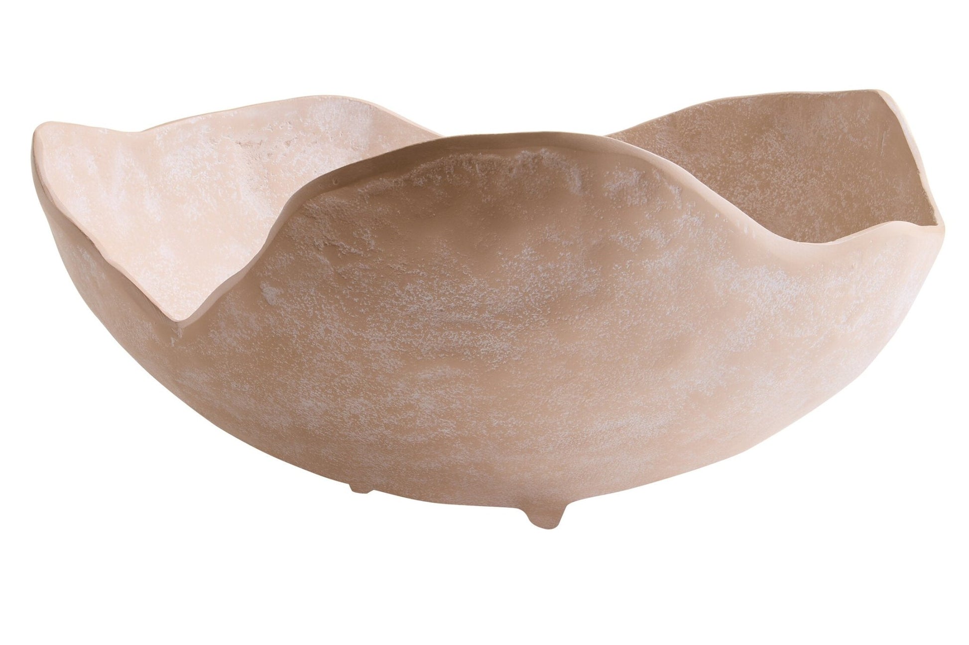 Densita Large Textured Beige Whitewash Bowl | Luxury Home Accessories | Heulog Glow