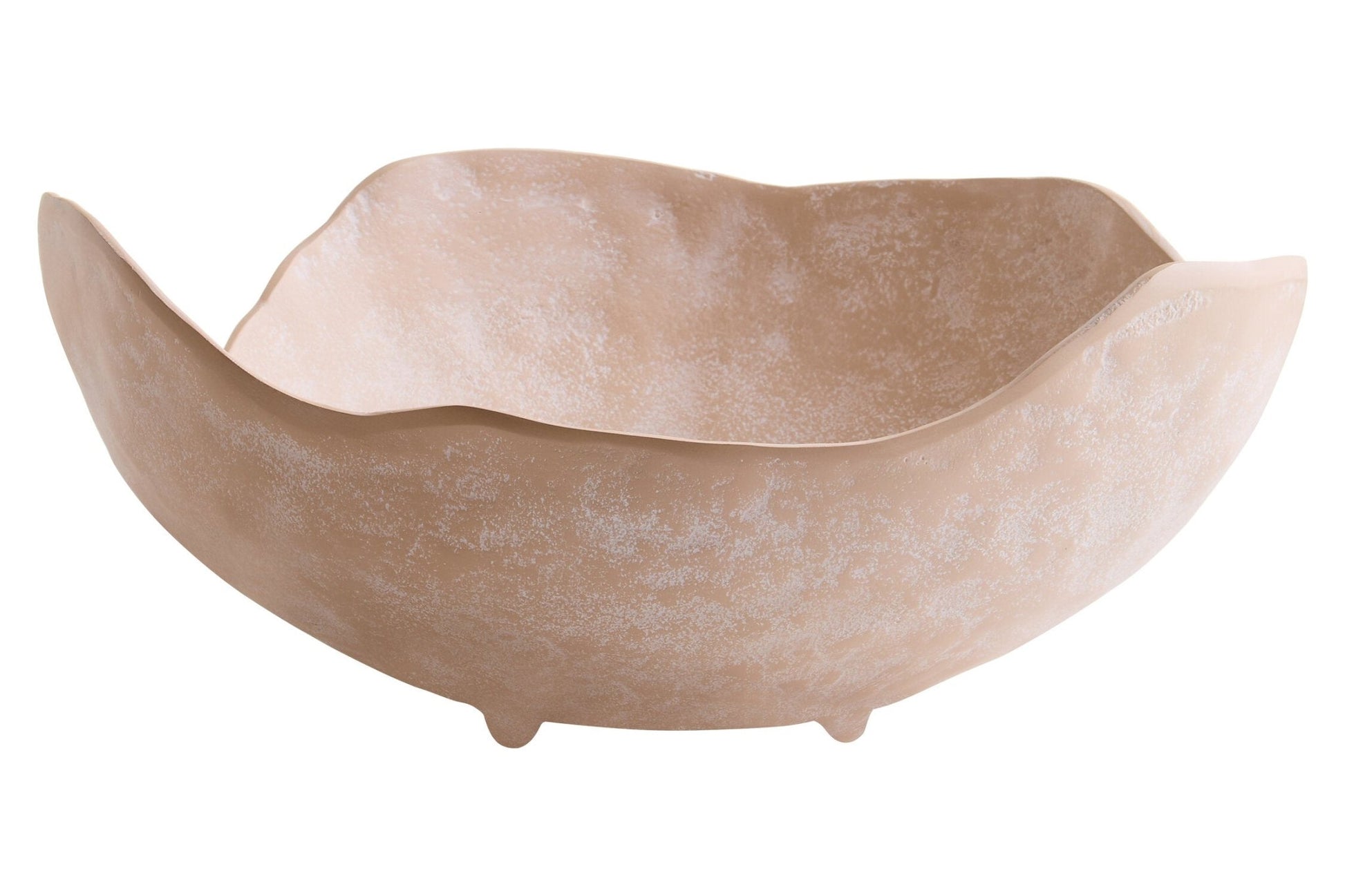 Densita Large Textured Beige Whitewash Bowl | Luxury Home Accessories | Heulog Glow