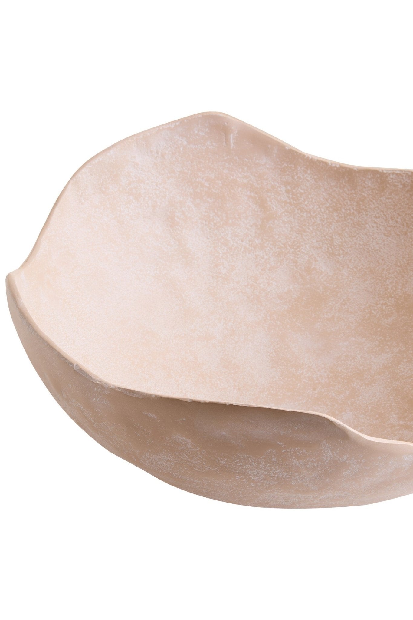 Densita Large Textured Beige Whitewash Bowl | Luxury Home Accessories | Heulog Glow