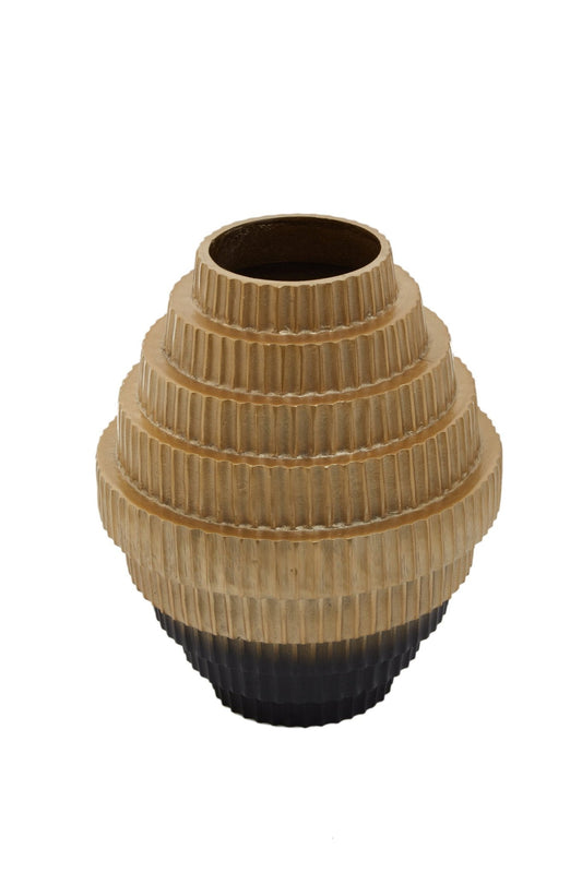 Deomali Large Ombre Gold and Black Vase | Luxury Home Accessories | Heulog Glow