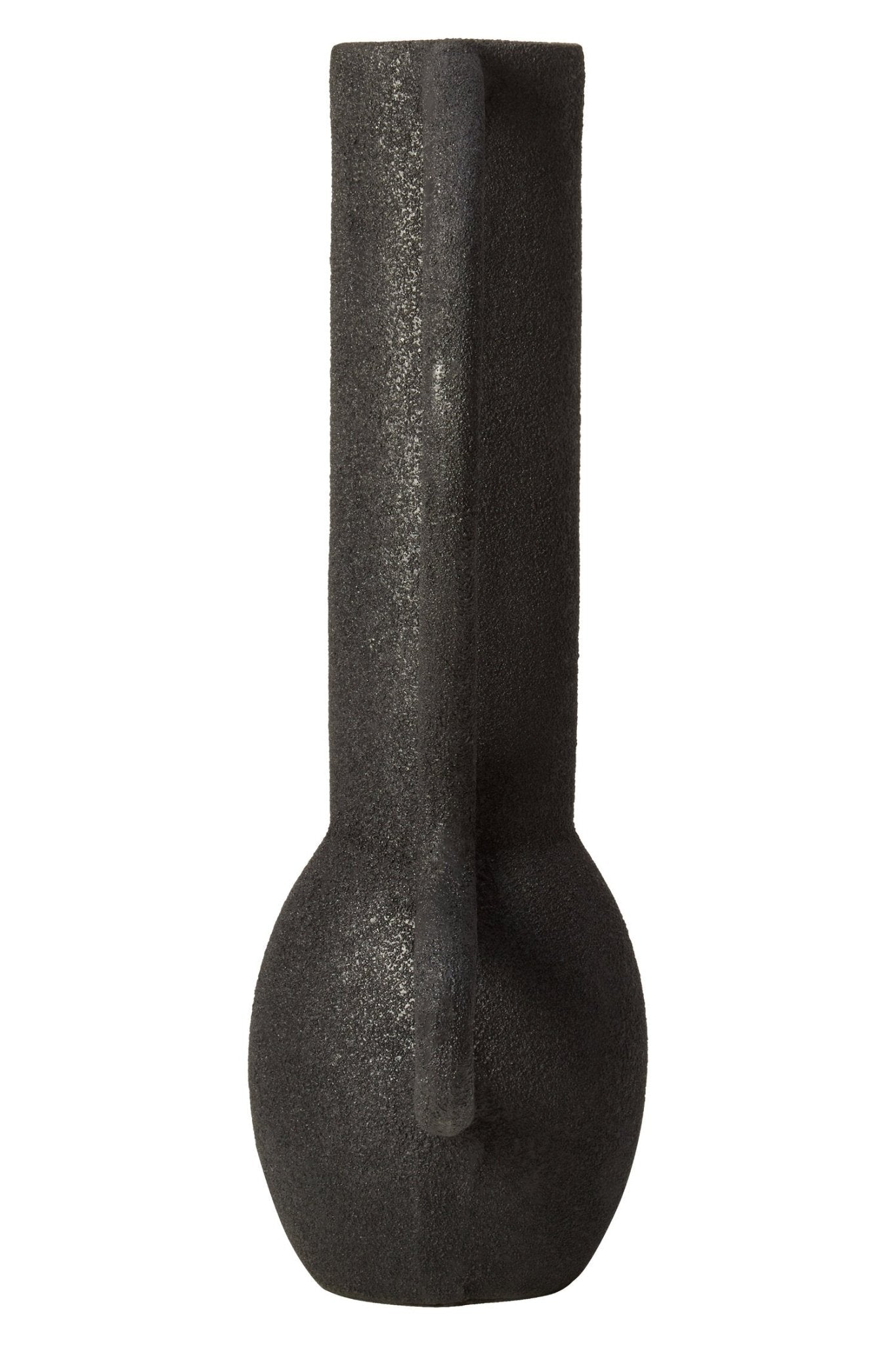 Deriva Large Textured Black Vase | Luxury Home Accessories | Heulog Glow