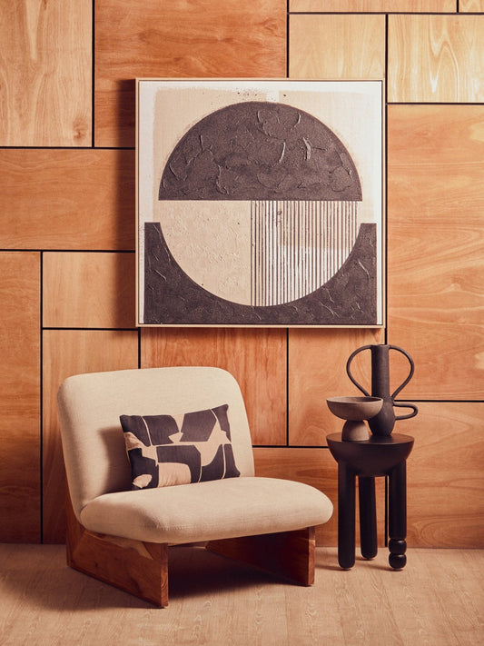 Deriva Large Textured Black Vase | Luxury Home Accessories | Heulog Glow