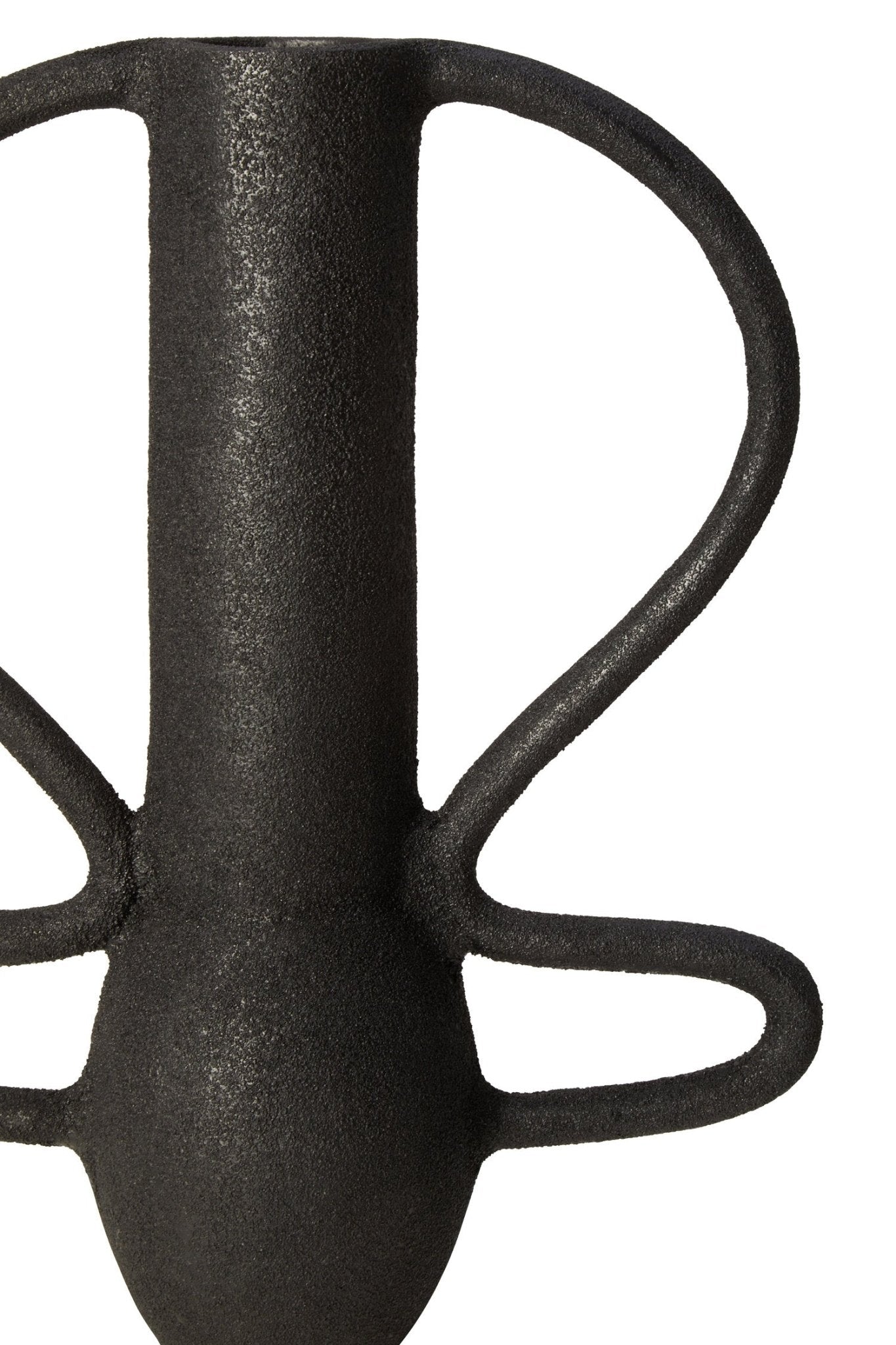 Deriva Large Textured Black Vase | Luxury Home Accessories | Heulog Glow