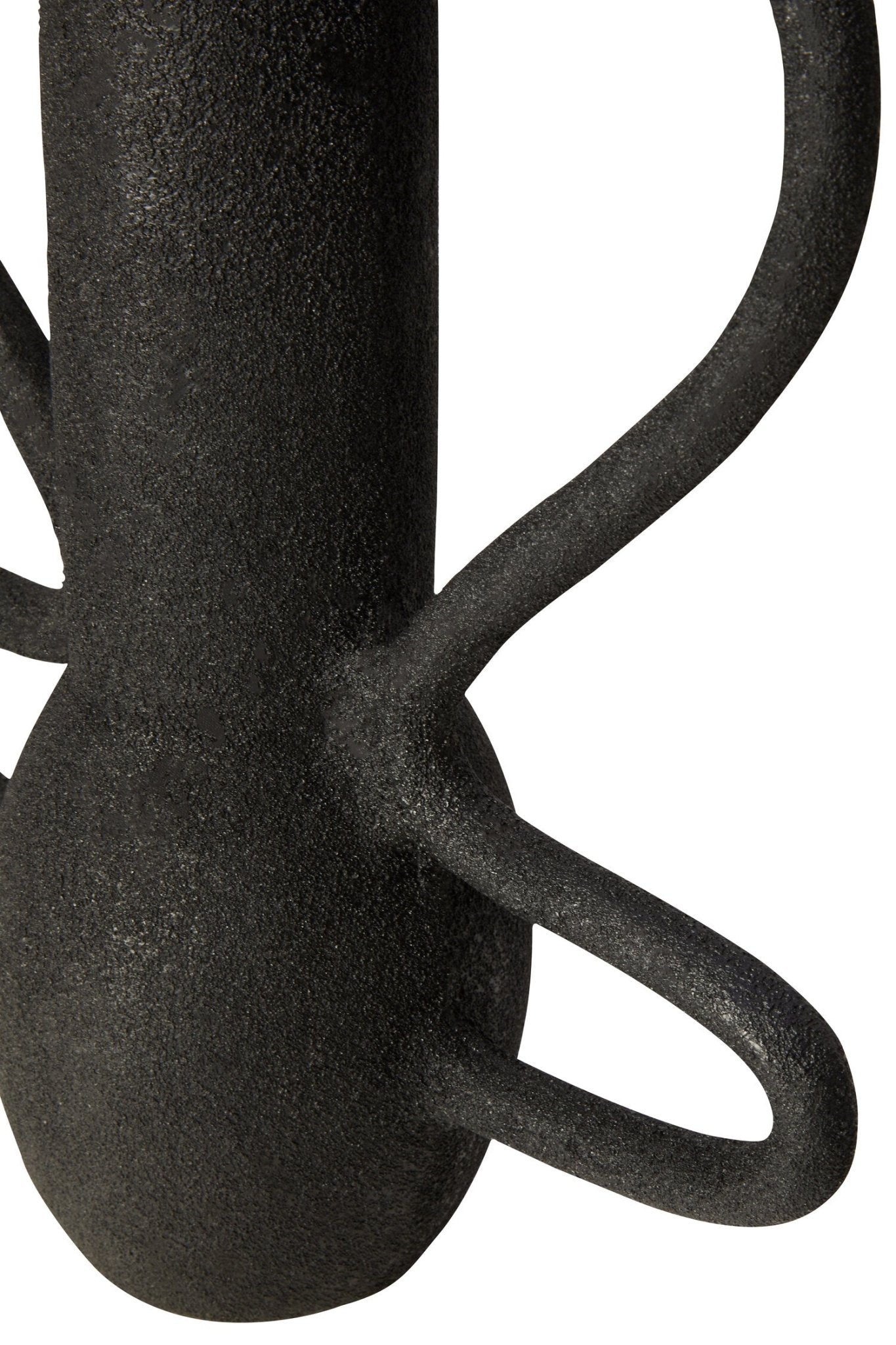 Deriva Large Textured Black Vase | Luxury Home Accessories | Heulog Glow