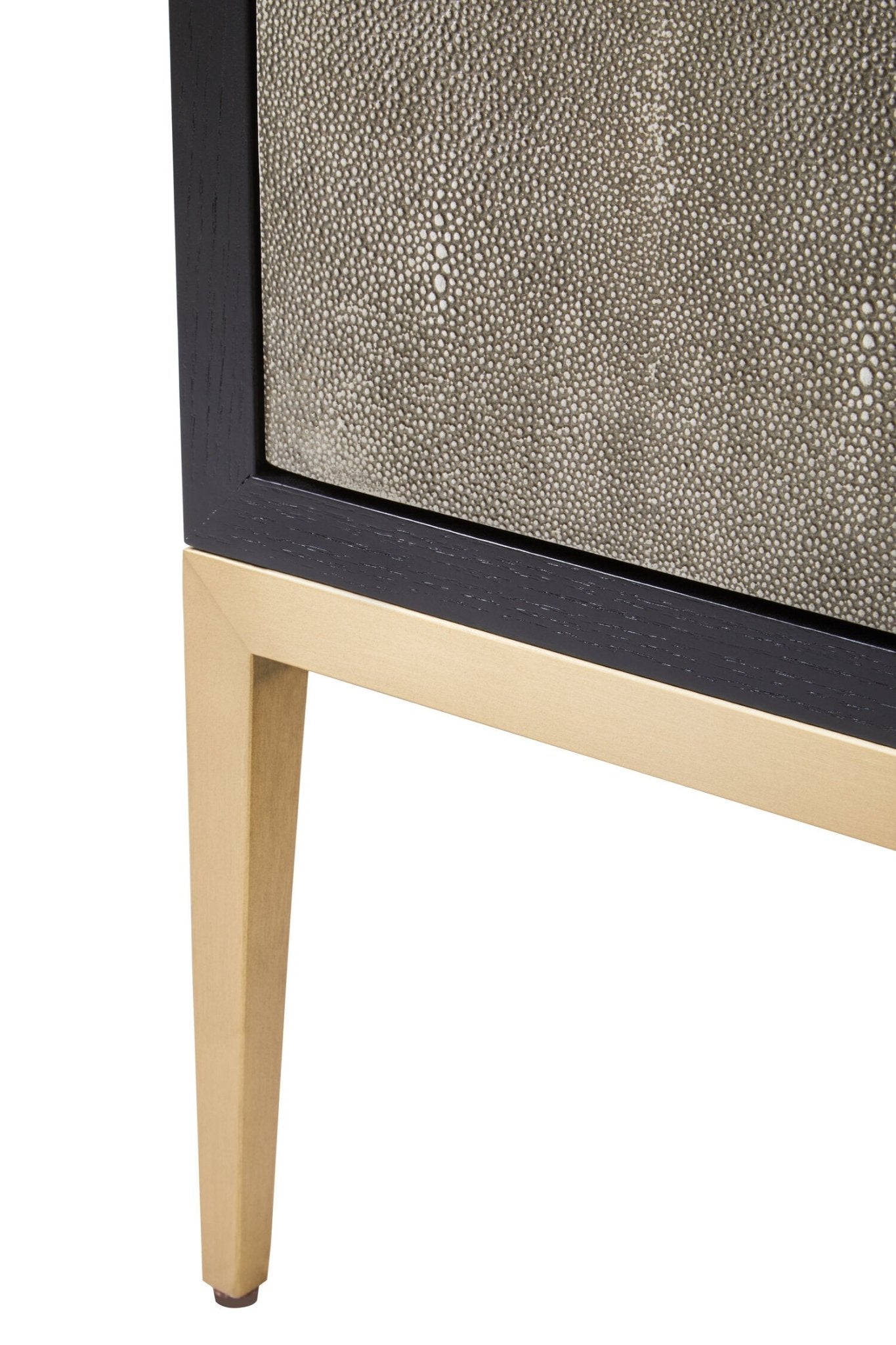 Deruta Grey Shagreen Effect 4 Door Sideboard | Luxury Home Accessories | Heulog Glow