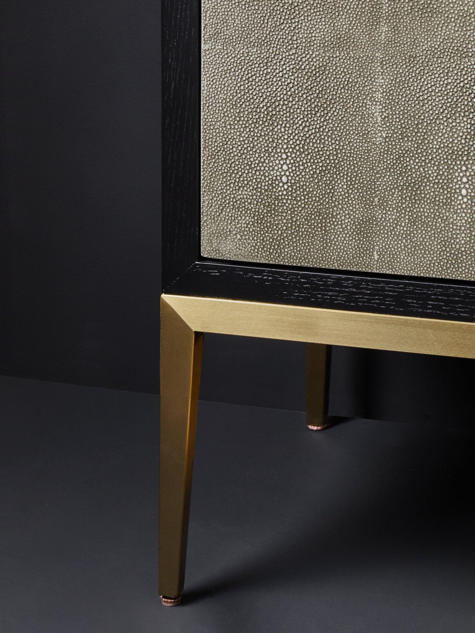 Deruta Grey Shagreen Effect 4 Door Sideboard | Luxury Home Accessories | Heulog Glow