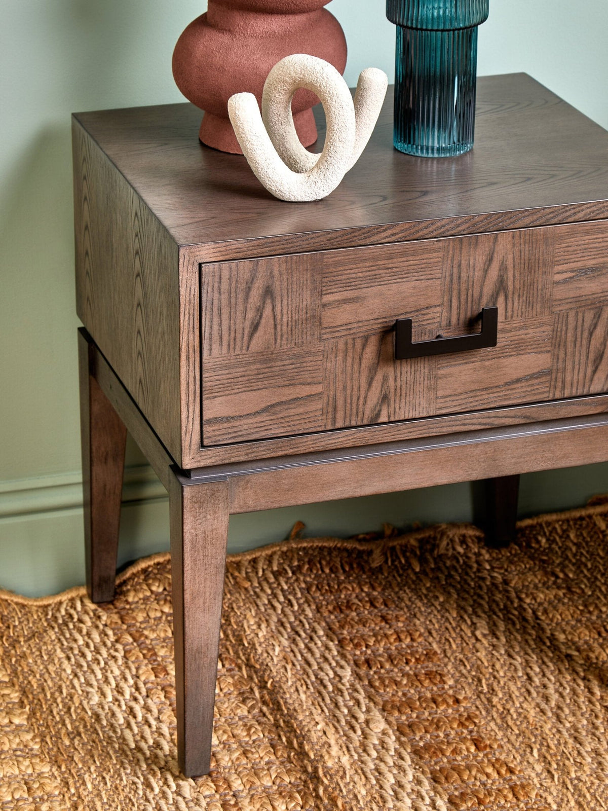 Dimaro Antique Grey One Drawer Side Table | Luxury Home Accessories | Heulog Glow