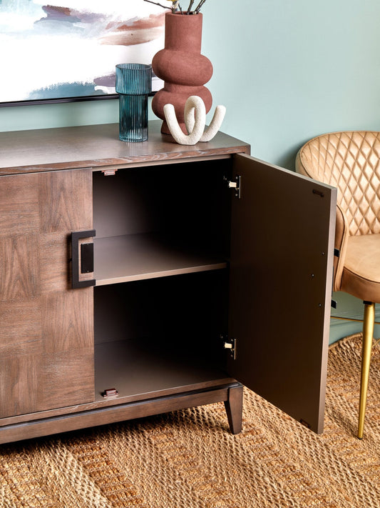 Dimaro Antique Grey Two Door Sideboard | Luxury Home Accessories | Heulog Glow