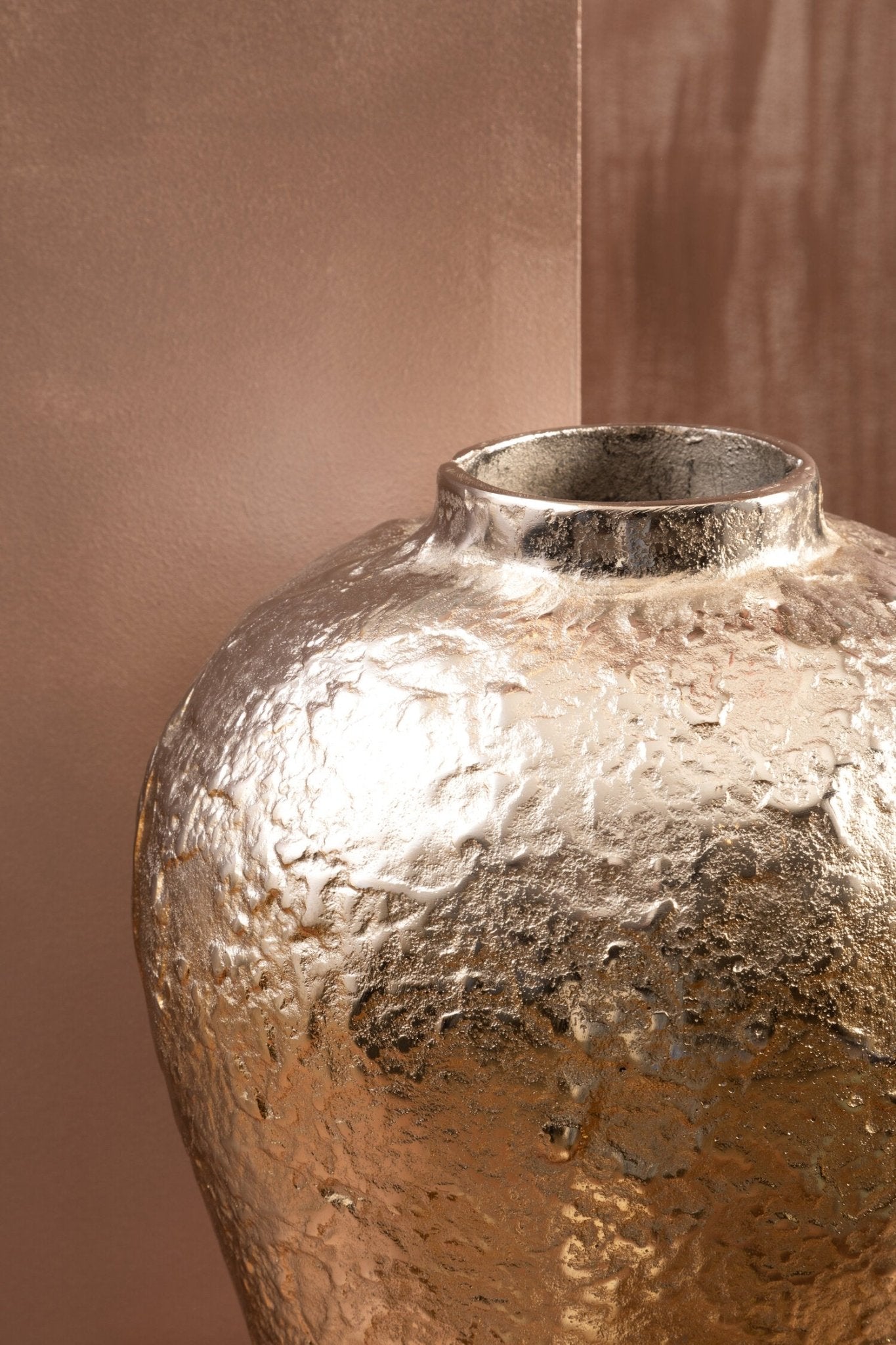 Dion Large Ombre Silver and Gold Finish Vase | Luxury Home Accessories | Heulog Glow