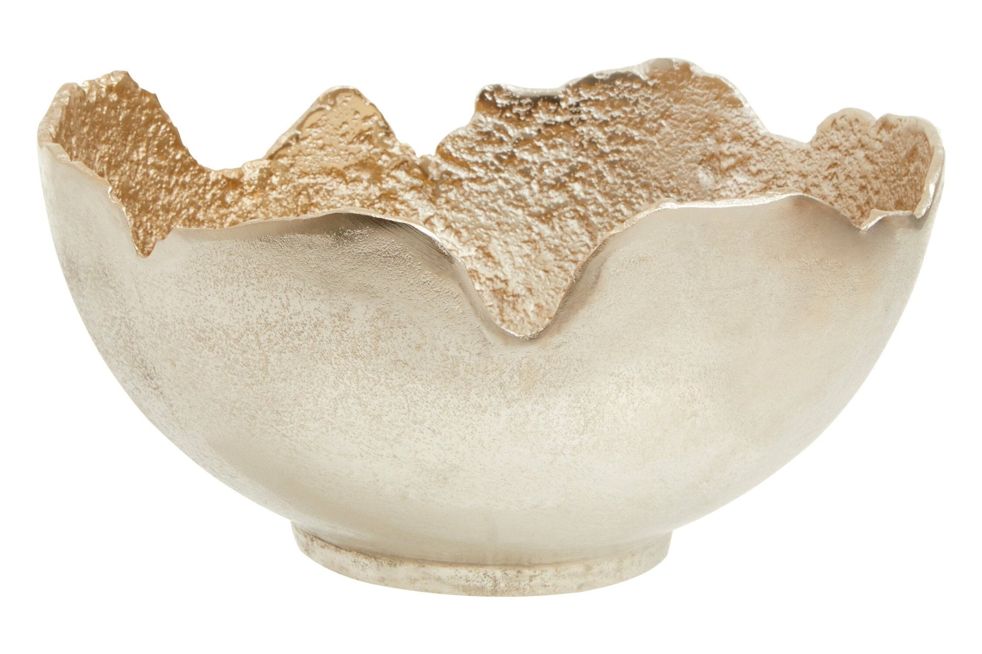 Dion Large Two Toned Silver and Gold Finish Bowl | Luxury Home Accessories | Heulog Glow