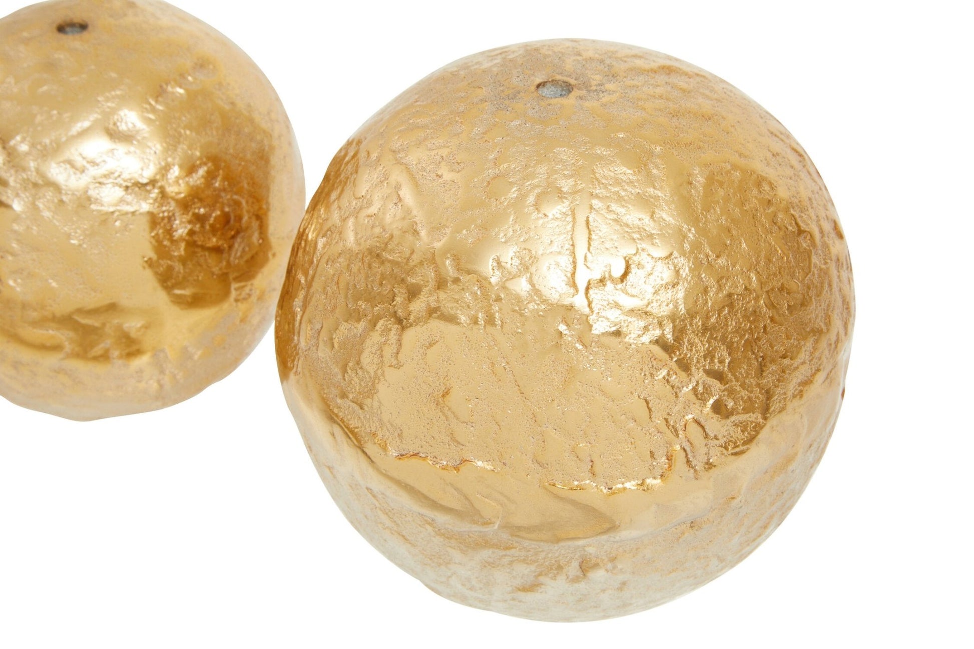 Dion Set of Three Ombre Silver and Gold Finish Deco Balls | Luxury Home Accessories | Heulog Glow