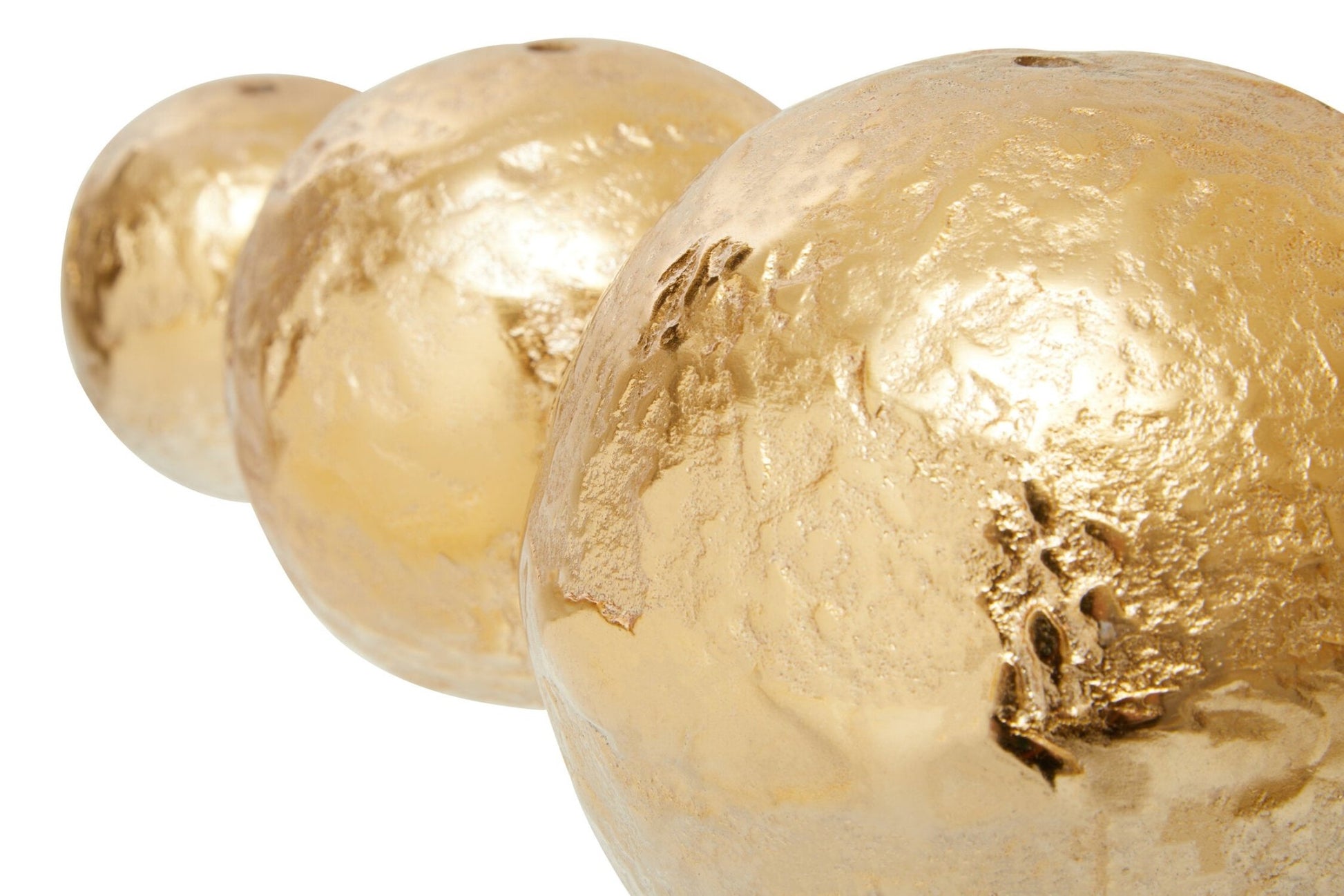 Dion Set of Three Ombre Silver and Gold Finish Deco Balls | Luxury Home Accessories | Heulog Glow