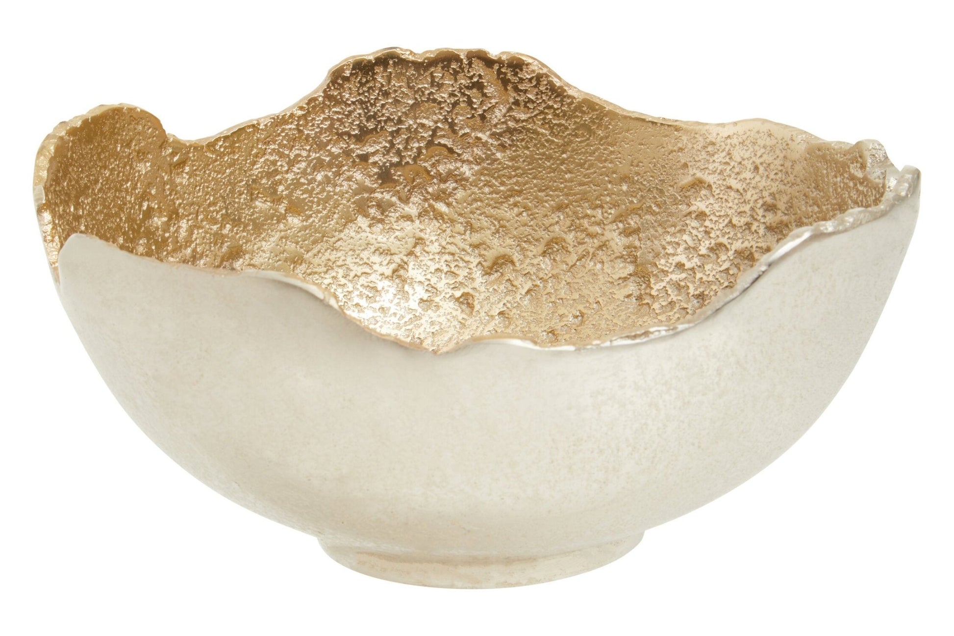Dion Small Nickel and Gold Finish Bowl | Luxury Home Accessories | Heulog Glow