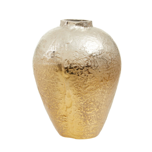 Dion Small Ombre Silver and Gold Finish Vase | Luxury Home Accessories | Heulog Glow