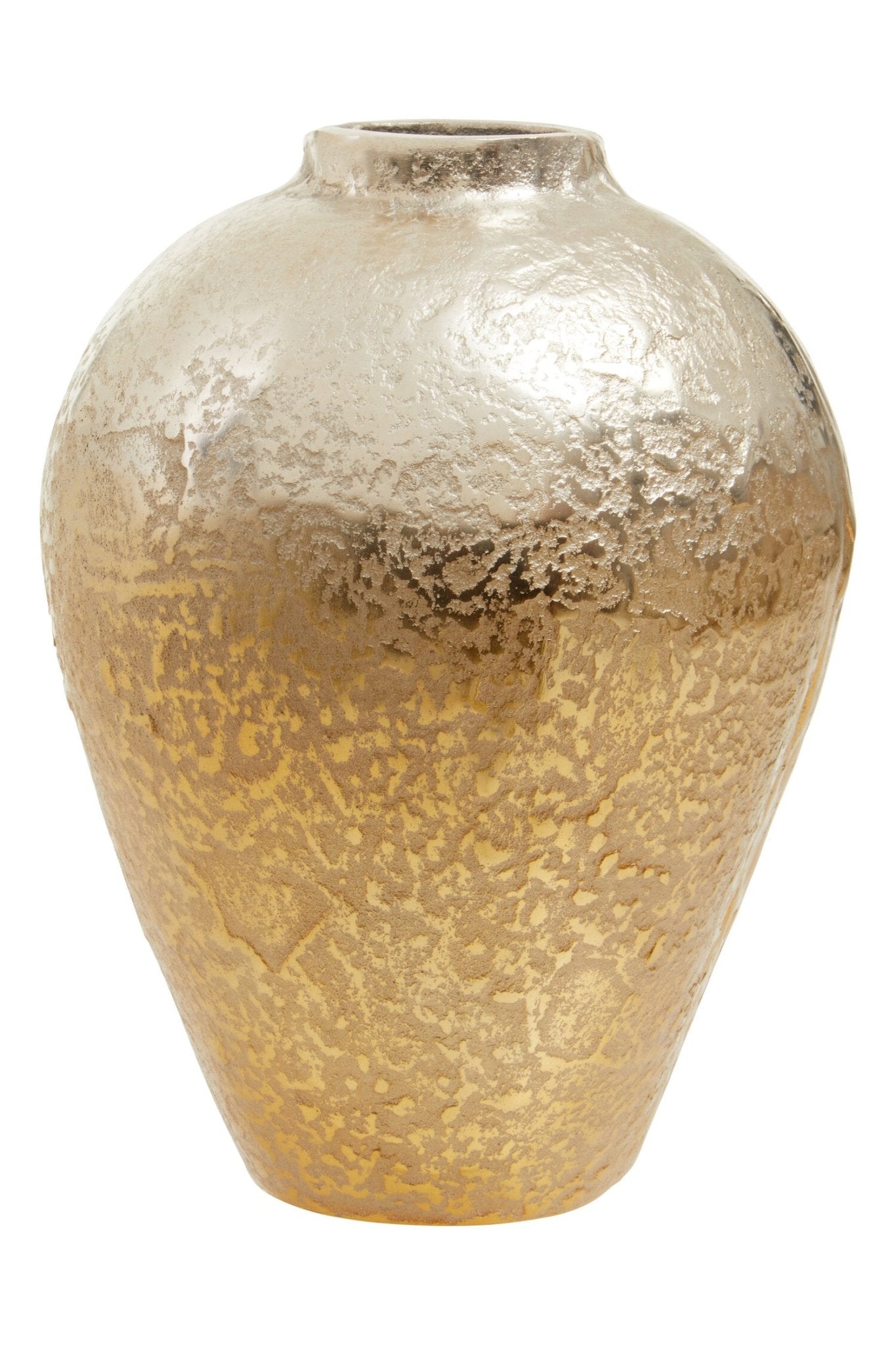 Dion Small Ombre Silver and Gold Finish Vase | Luxury Home Accessories | Heulog Glow