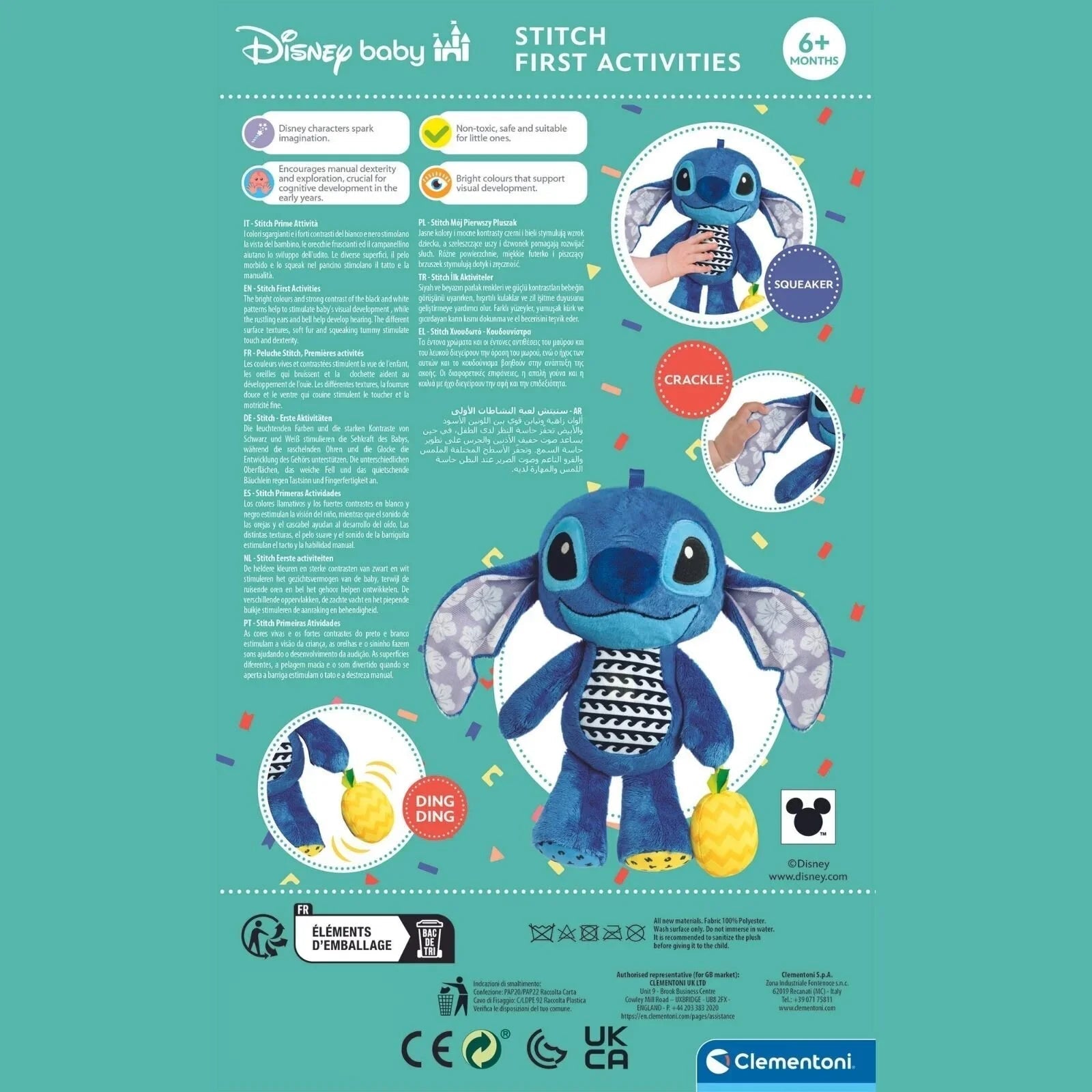 Disney Baby-Stitch Activity Plush | Luxury Home Accessories | Heulog Glow