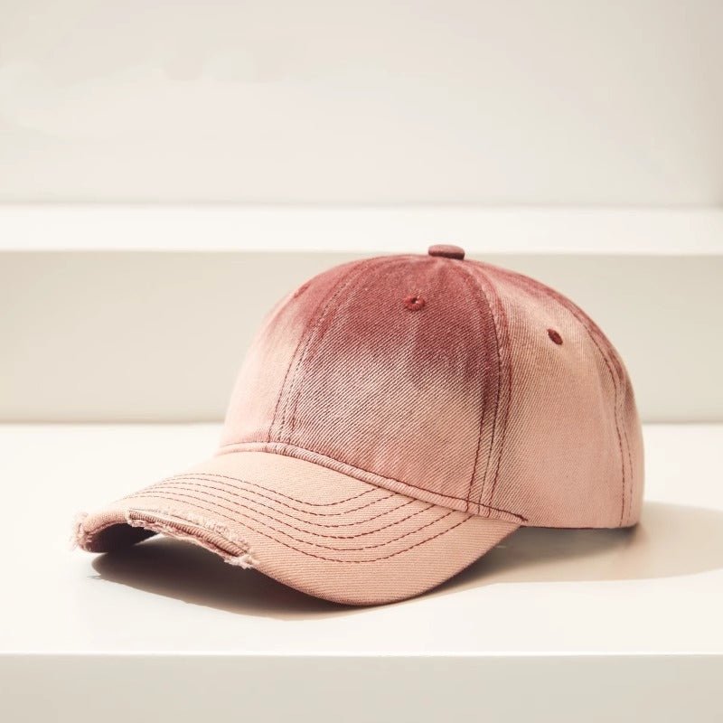 Distressed Gradient Denim Casual All-match Ripped Baseball Cap | Luxury Home Accessories | Heulog Glow